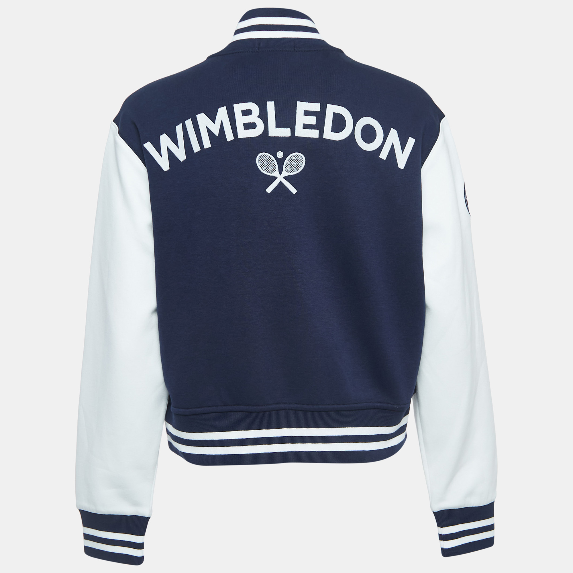 

Polo Ralph Lauren X Wimbledon Navy Blue/White Jersey Bomber Jacket