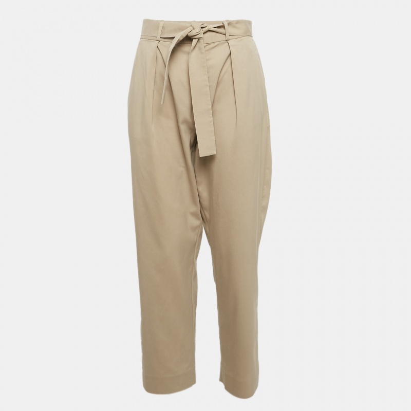 

Polo Ralph Lauren Khaki Beige Lyocell Belted Trousers M