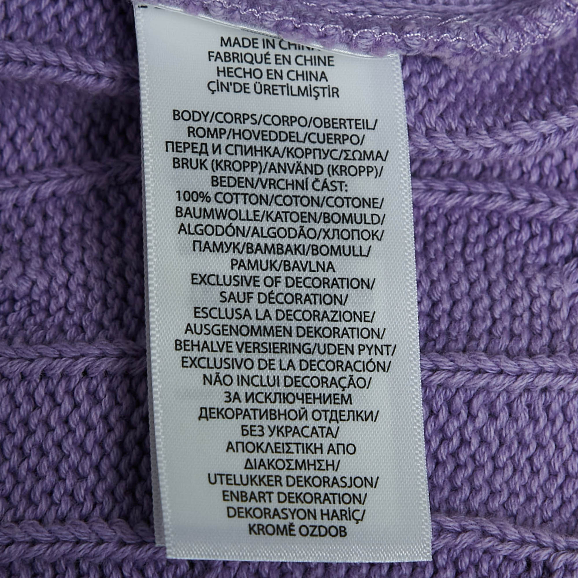 Polo Ralph Lauren Light Purple Cable Knit Polo T-Shirt XL 