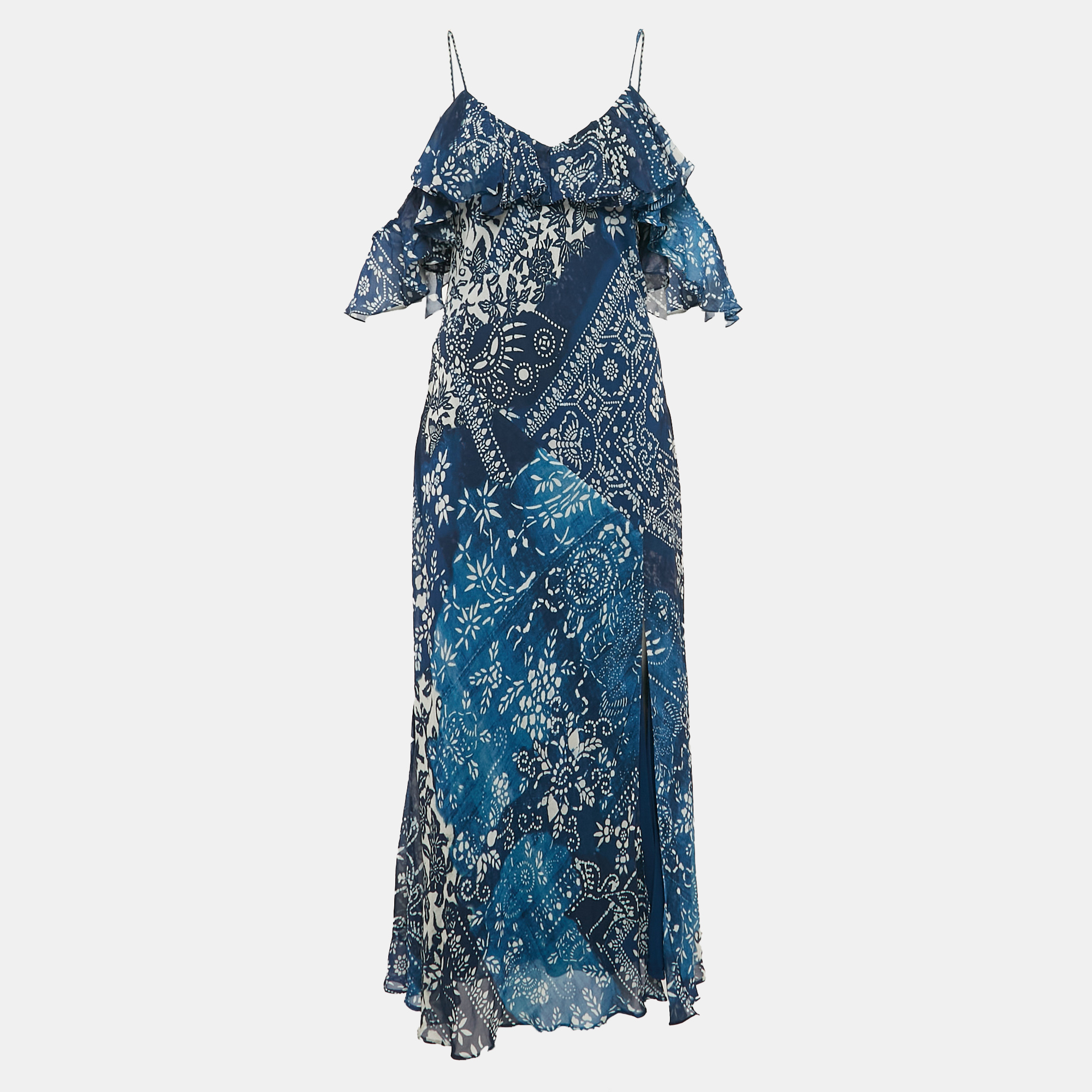 

Polo Ralph Lauren Blue Printed Maxi Dress S