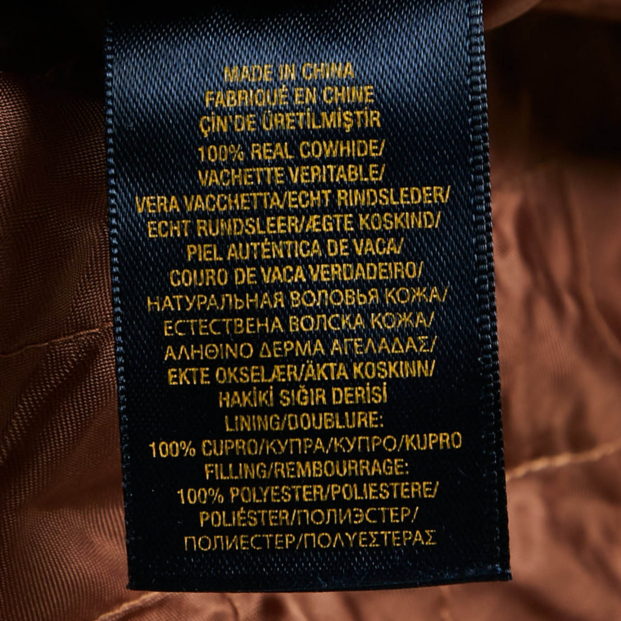 Polo Ralph Lauren Brown Leather Zip-Up Jacket XL 