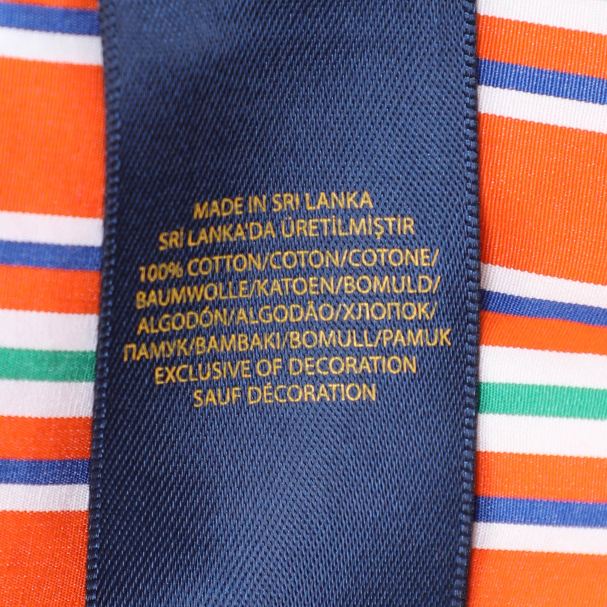 Polo Ralph Lauren Orange Stripe Cotton Long Sleeve Shirt L 