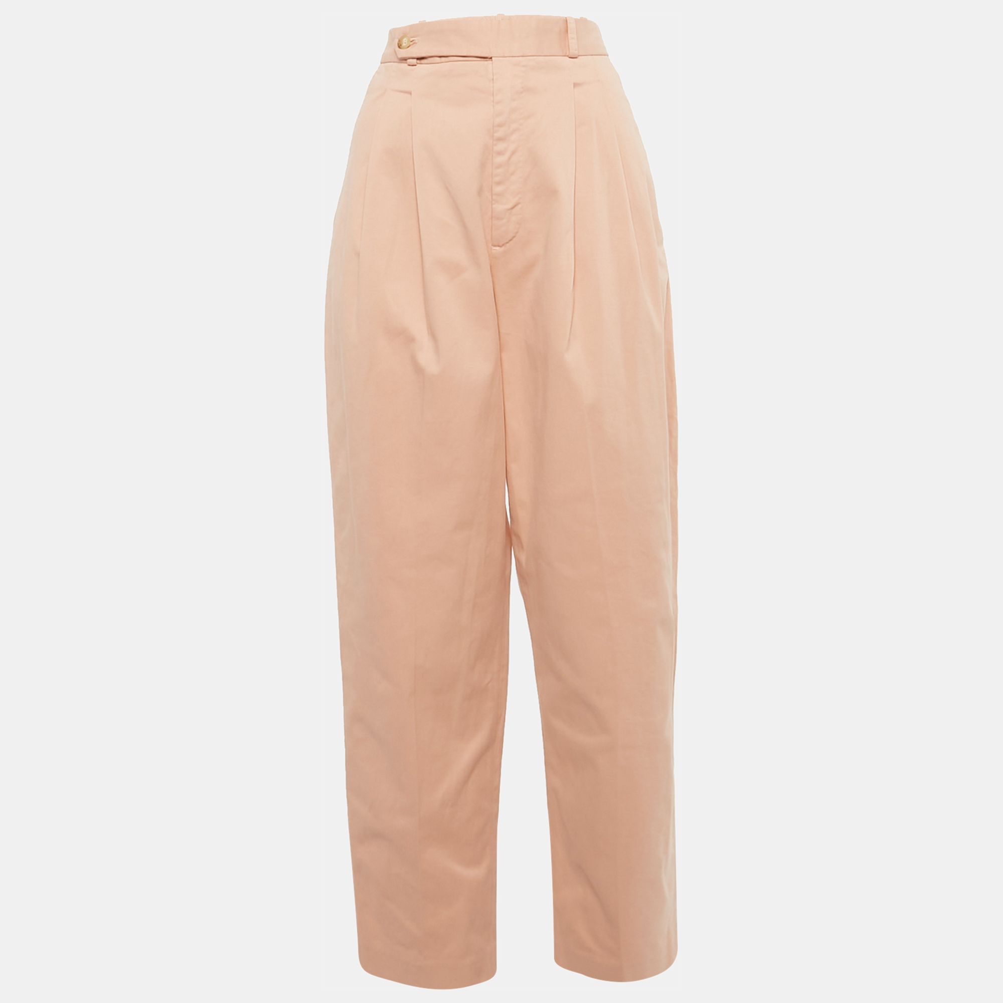 

Polo Ralph Lauren Pale Pink Gabardine Pleated Straight Pants M