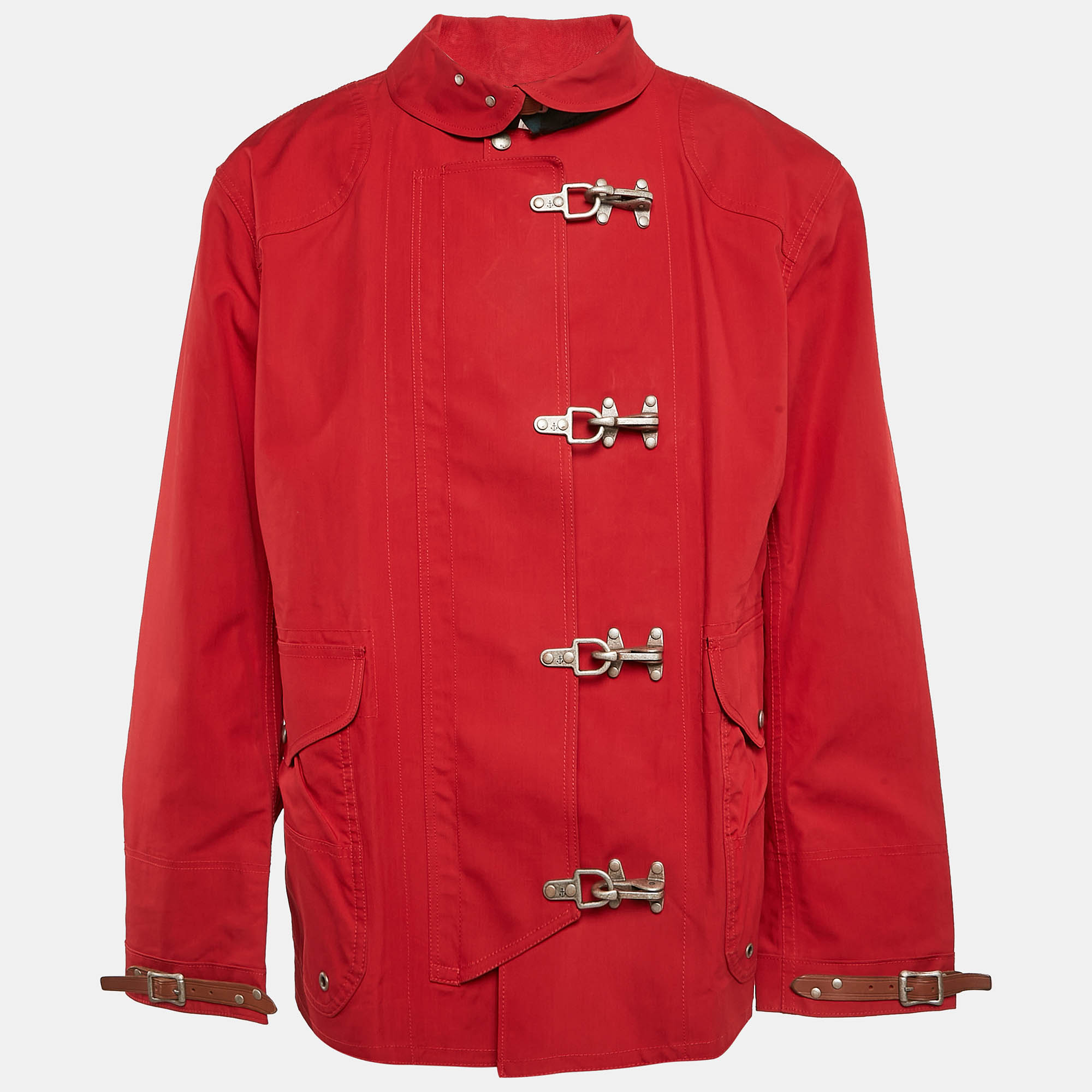 

Polo Ralph Lauren Red Cotton Clasp Detail Fireman Jacket