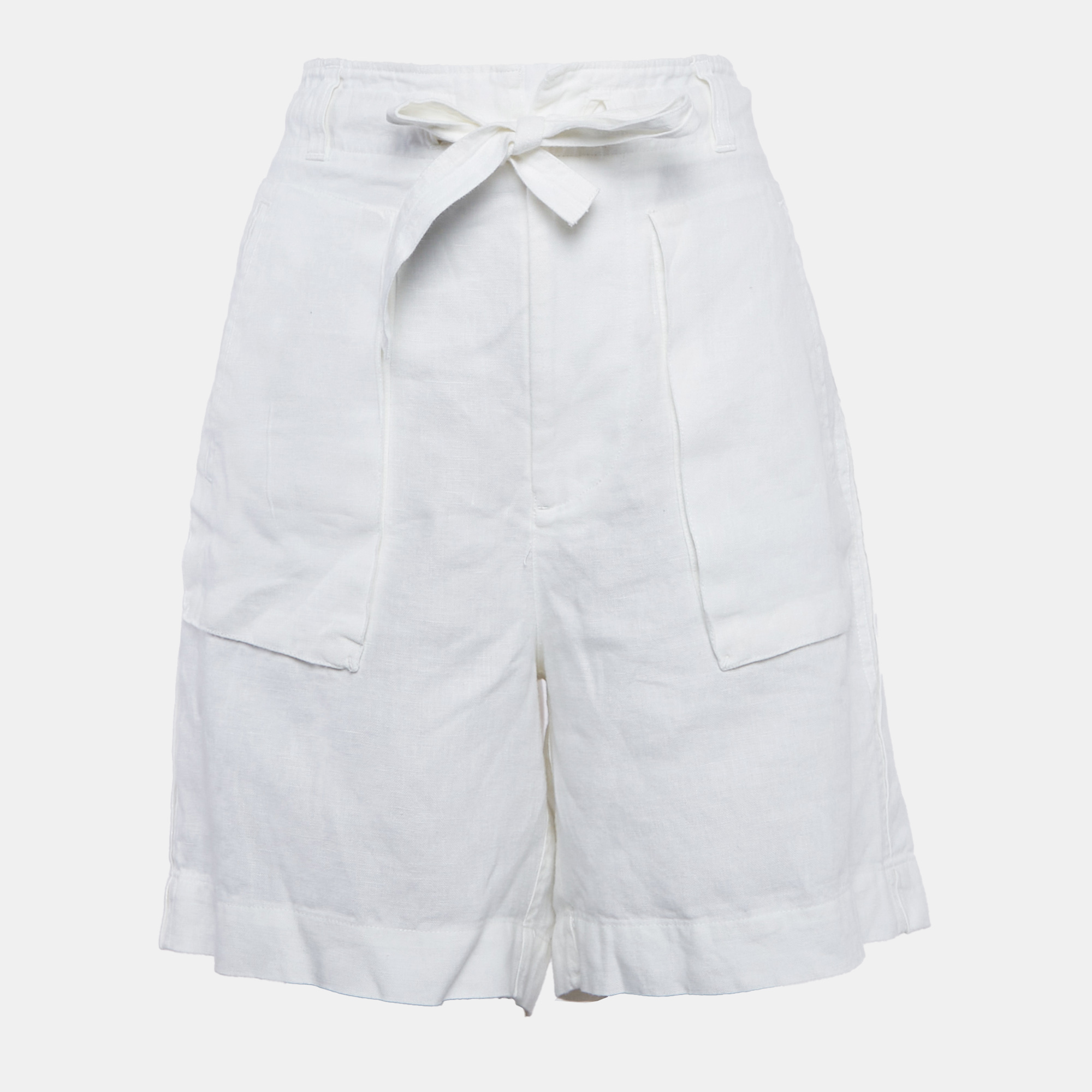 

Polo Ralph Lauren White Linen Tie-Up Detail Shorts M