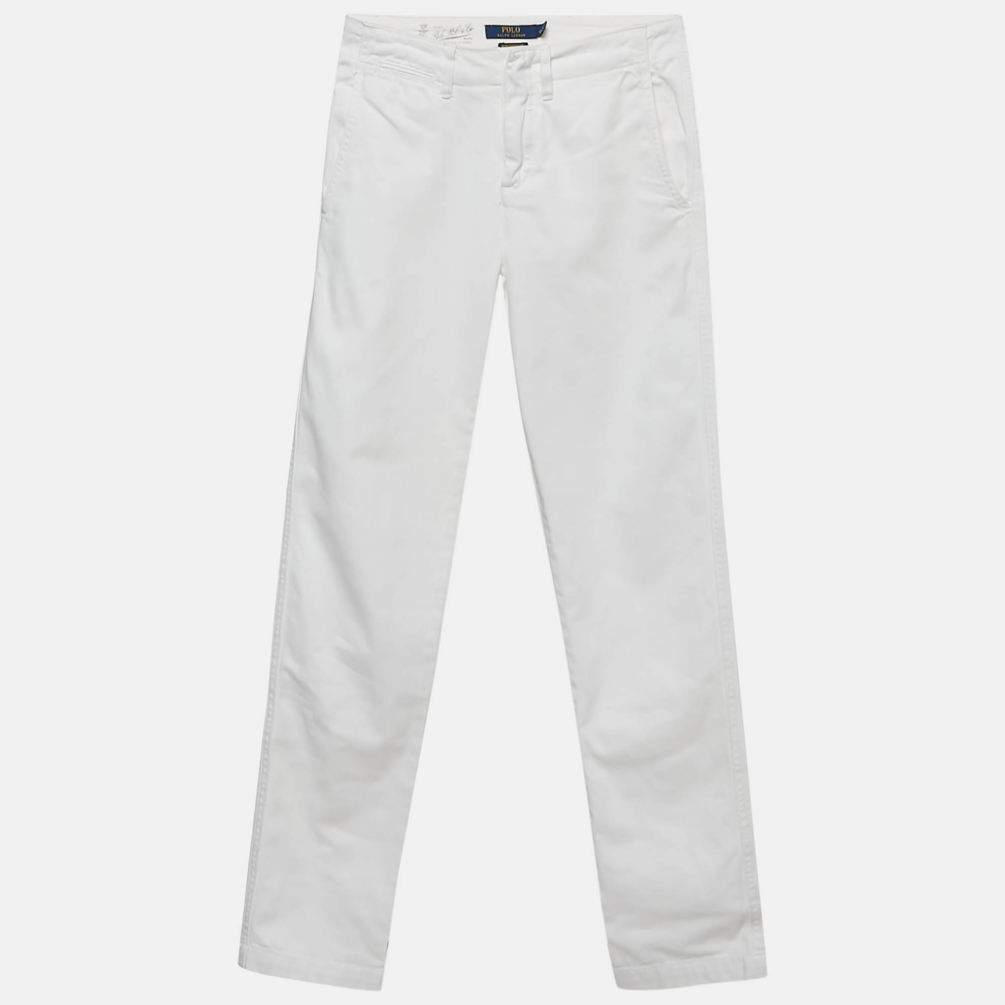 

Polo Ralph Lauren White Denim Quin Boyfriend Jeans XS Waist 28"