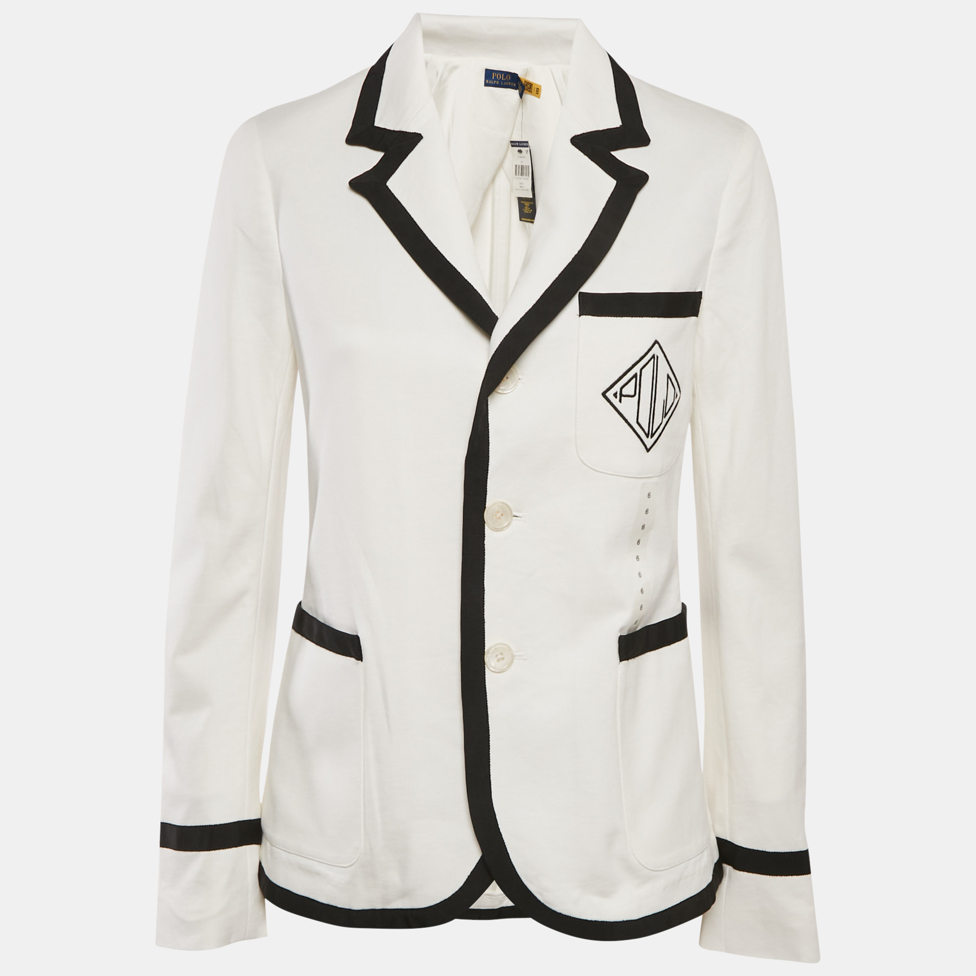 

Polo Ralph Lauren White Cotton Knit Cricket Blazer M
