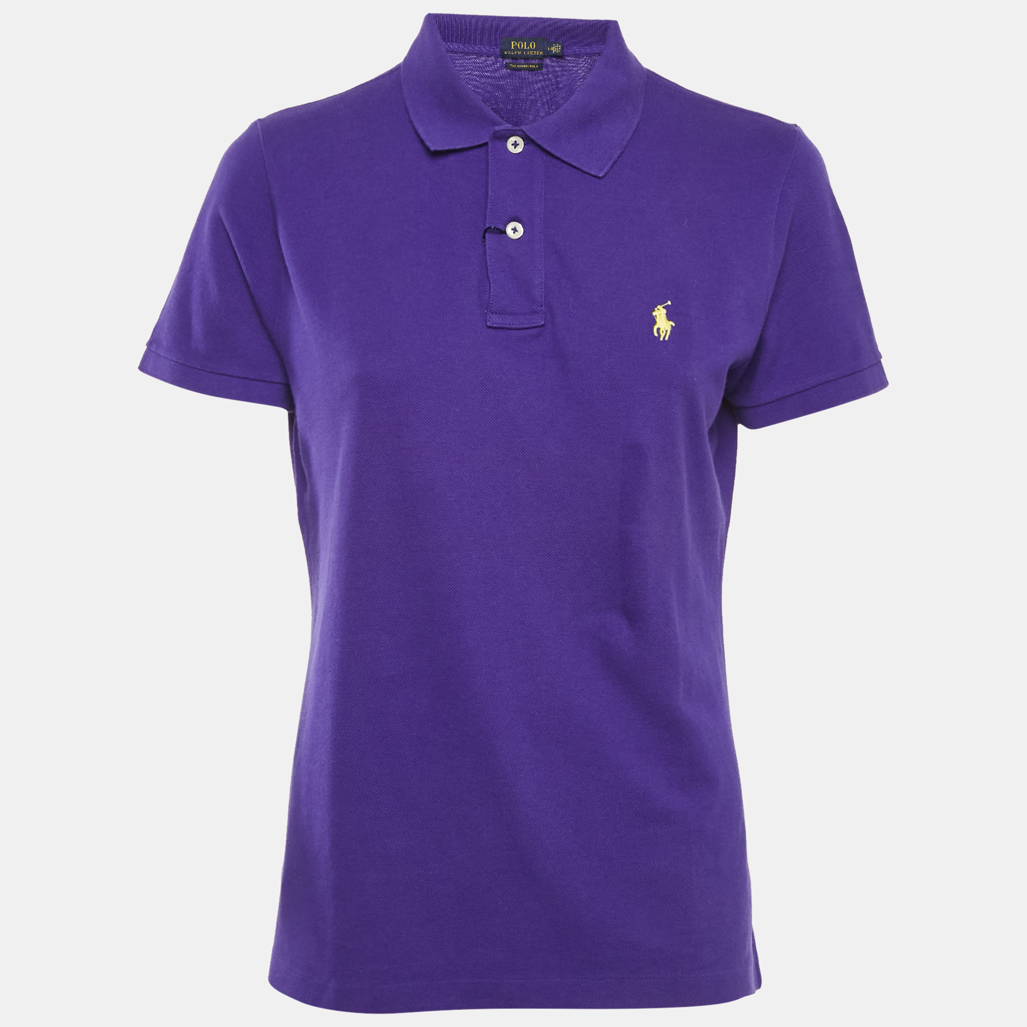 

Polo Ralph Lauren Purple Cotton Pique Skinny Polo T-Shirt L