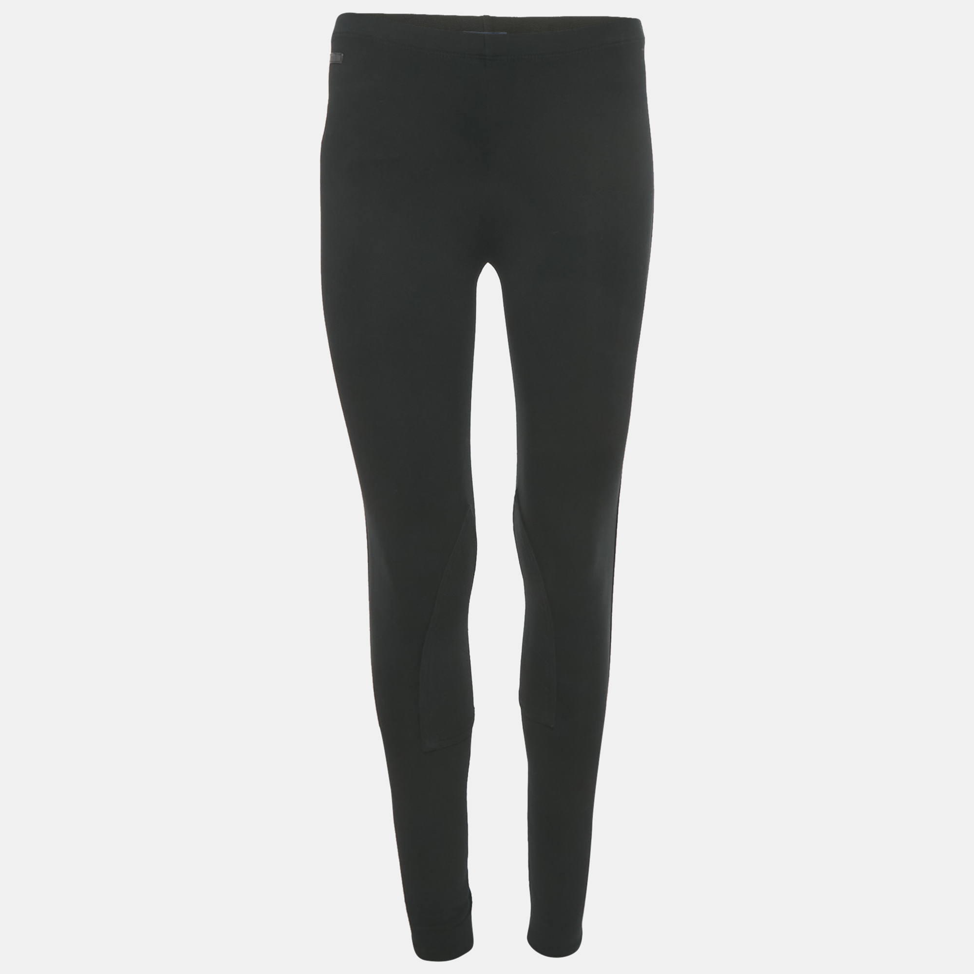 Pre-owned Polo Ralph Lauren Black Jersey Leggings S