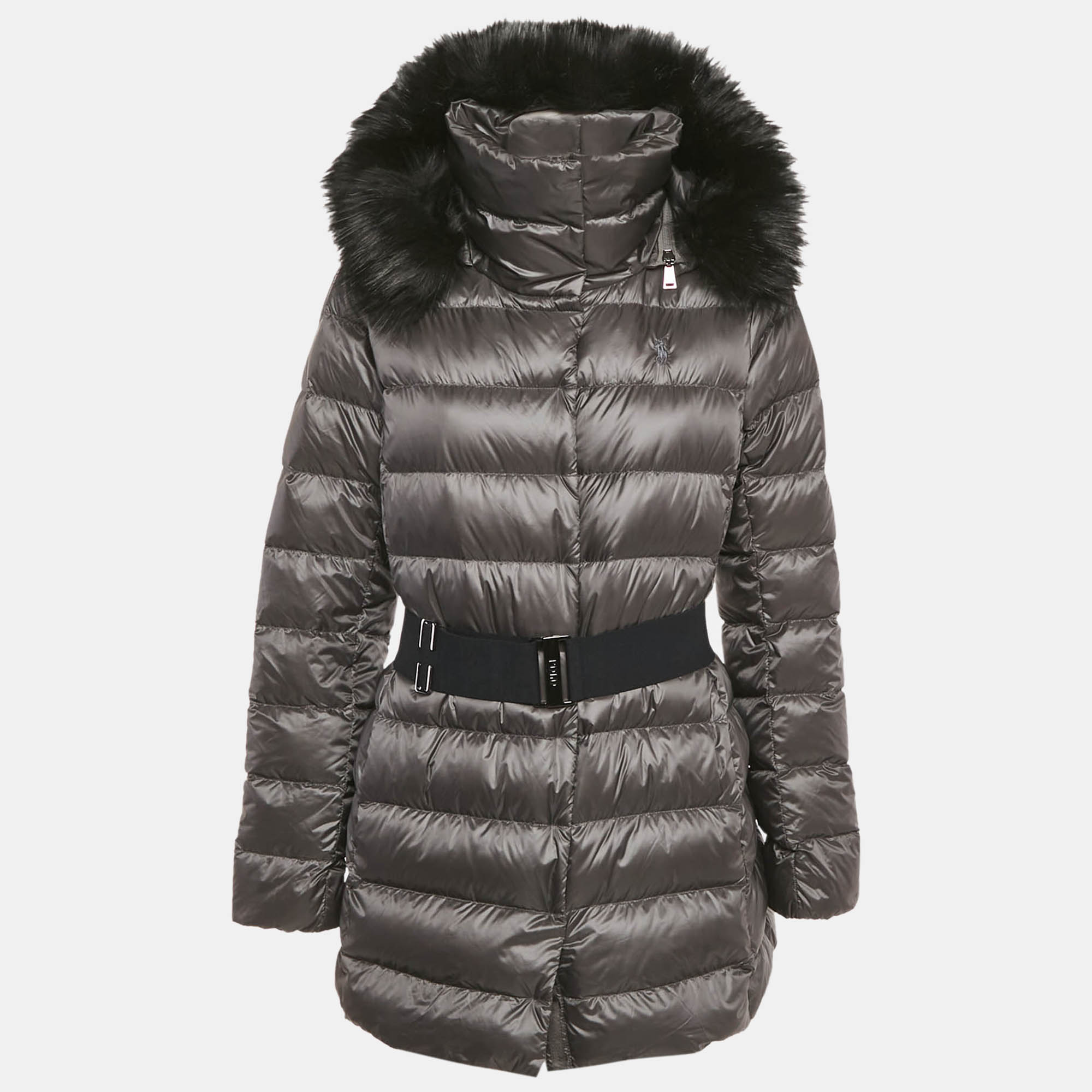 

Polo Ralph Lauren Dark Grey Nylon Hooded Down Jacket M