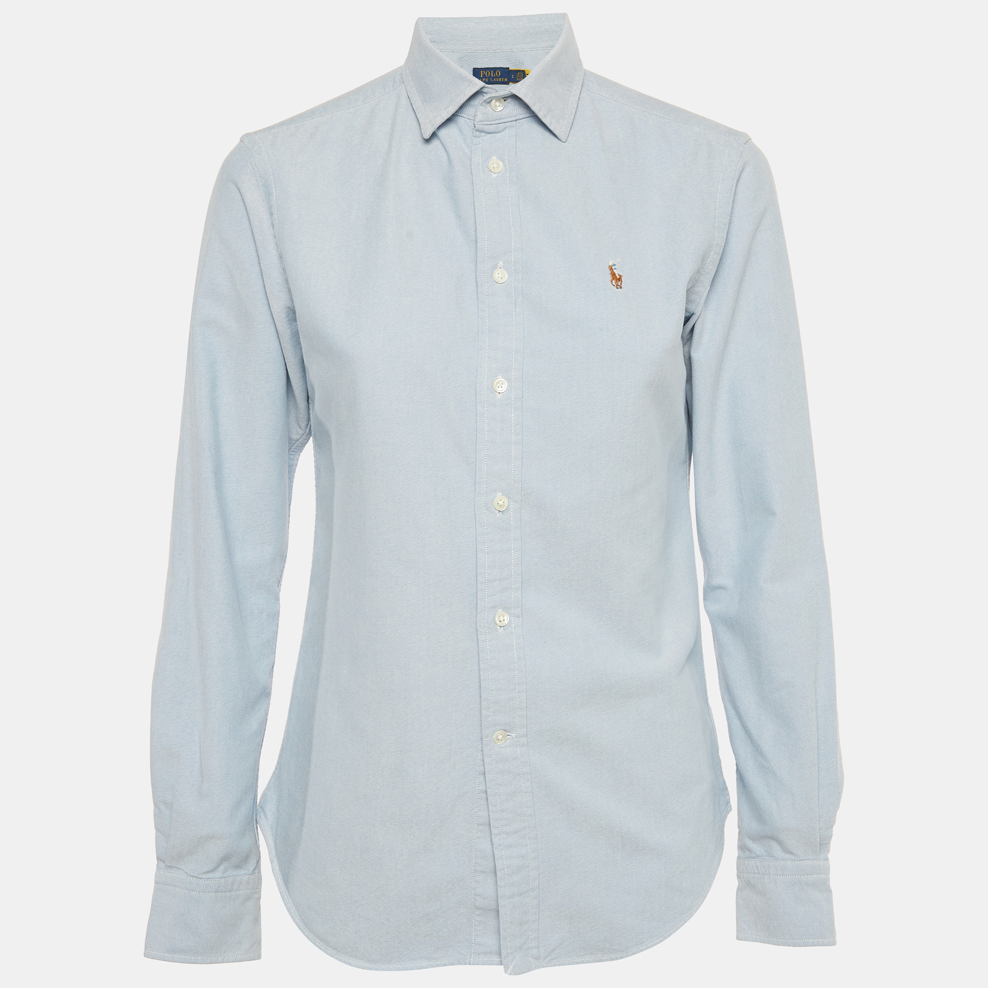 

Polo Ralph Lauren Light Blue Logo Embroidered Cotton Shirt S