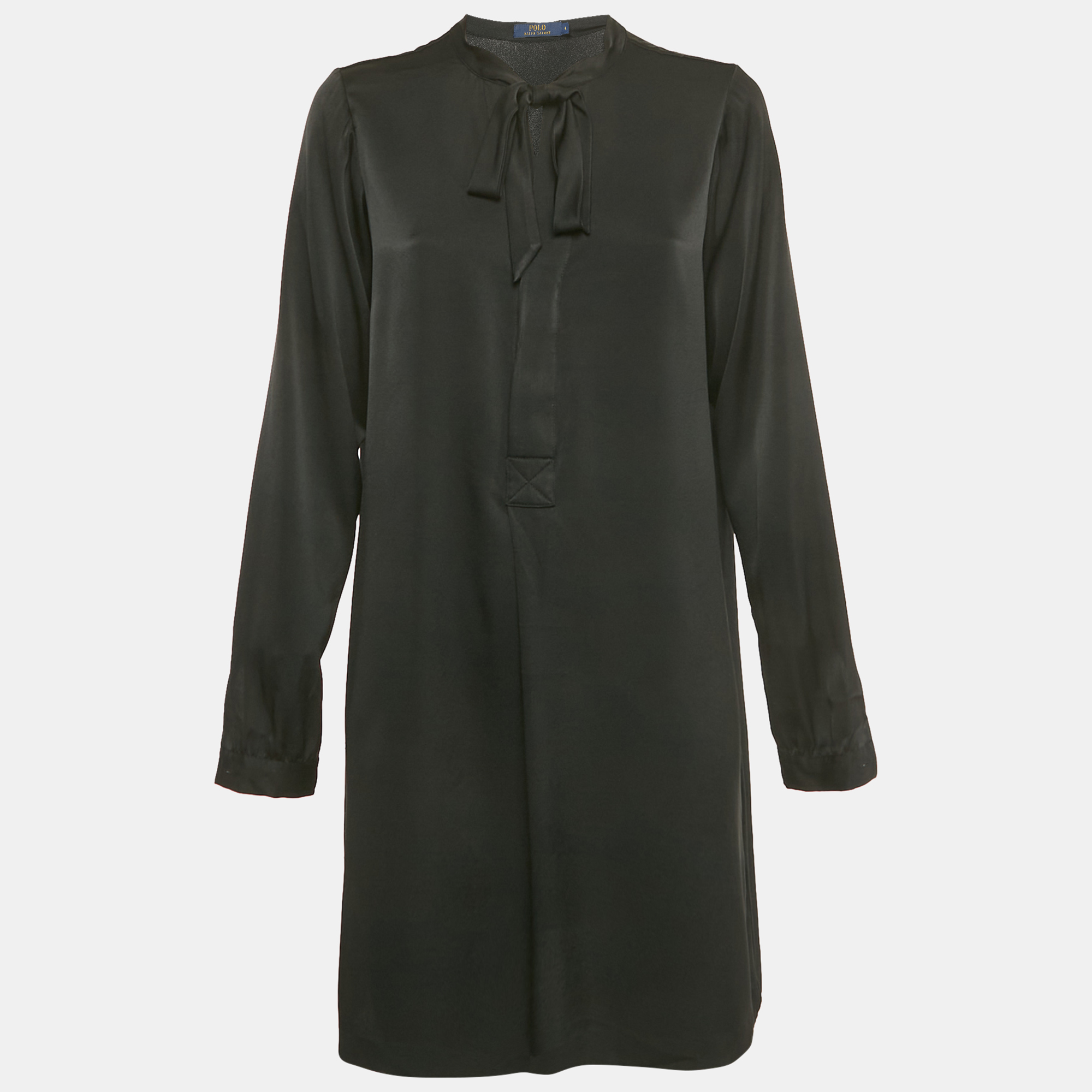 

Polo Ralph Lauren Black Satin Mini Dress S