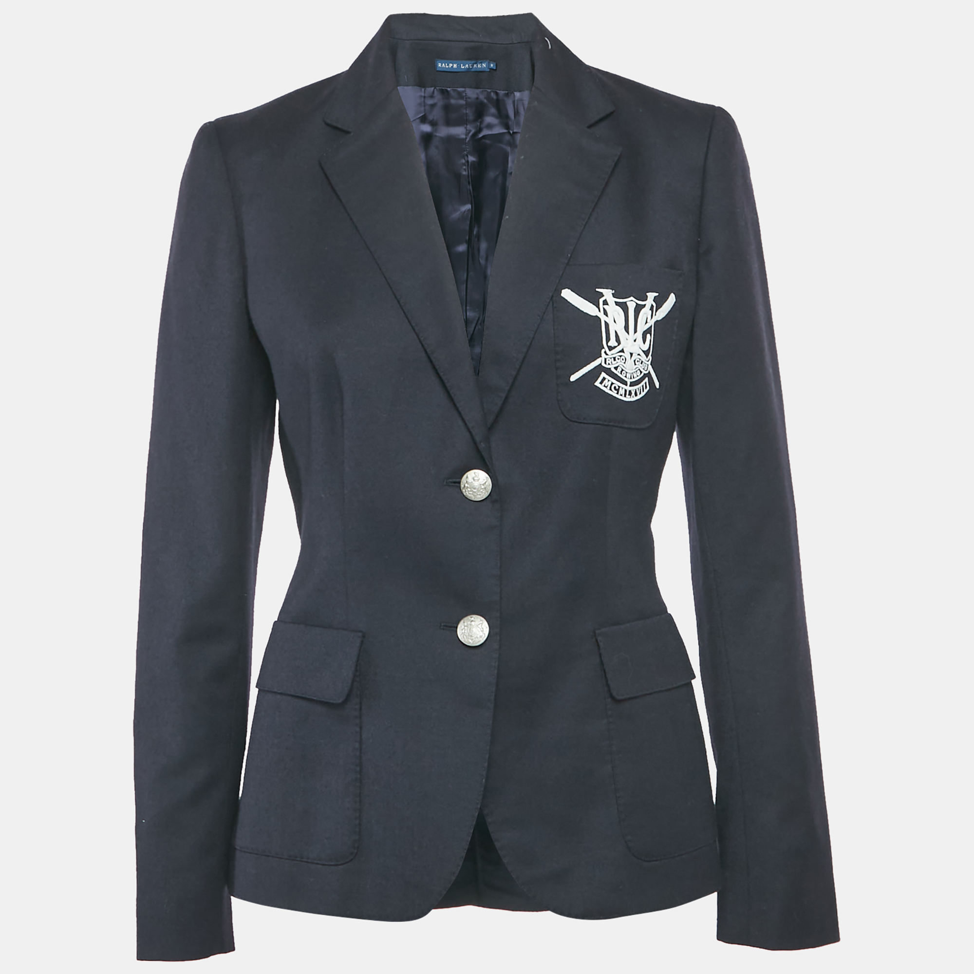 

Ralph Lauren Navy Blue Wool Felt Rowing Club Blazer M