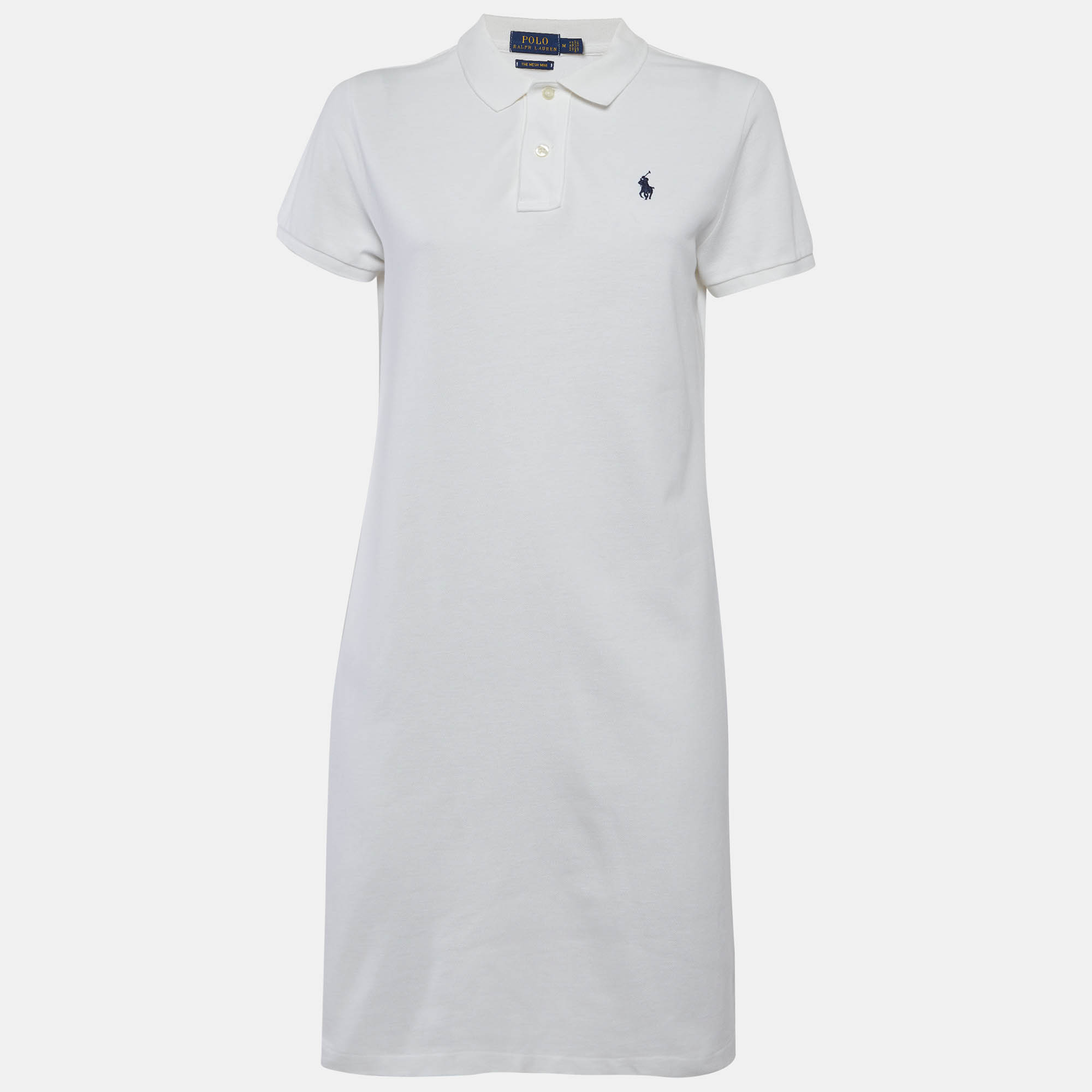 

Polo Ralph Lauren White Pique Polo Mini Dress M