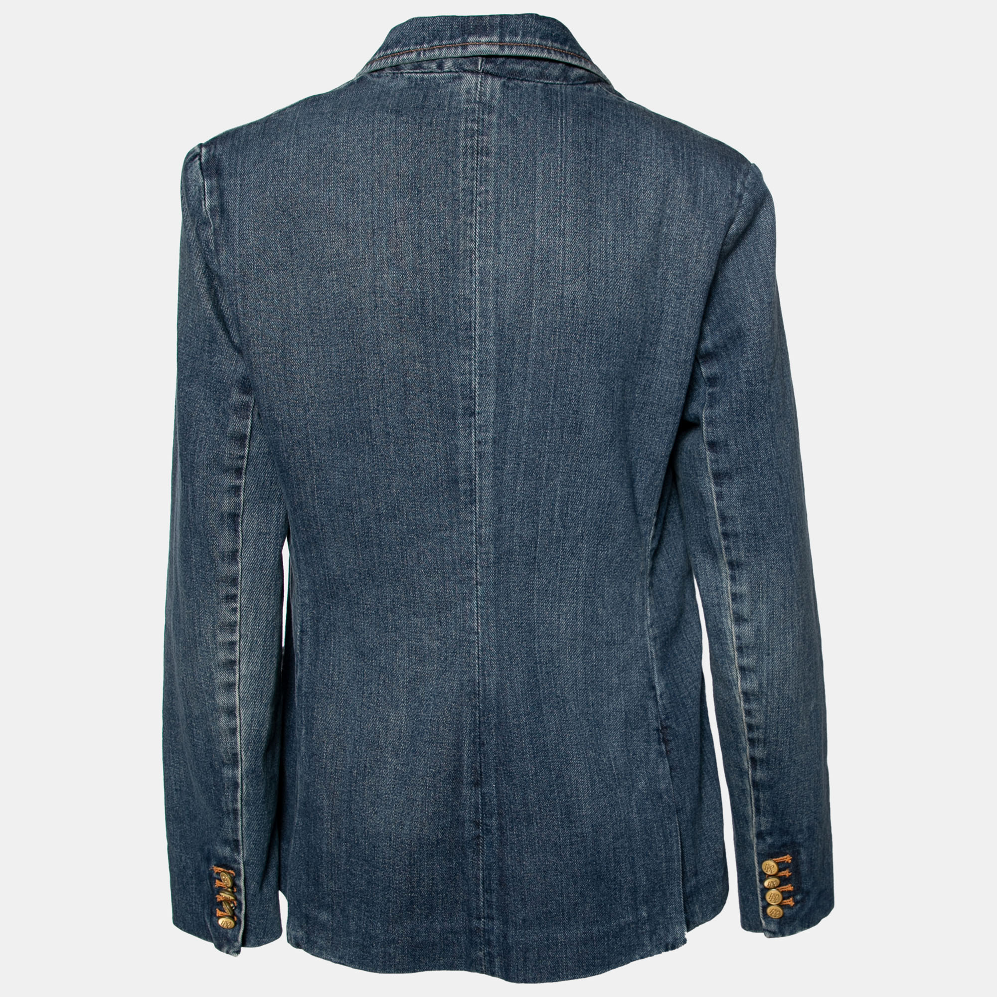 

Polo Ralph Lauren Blue Denim Logo Embroidered Pocket Jacket