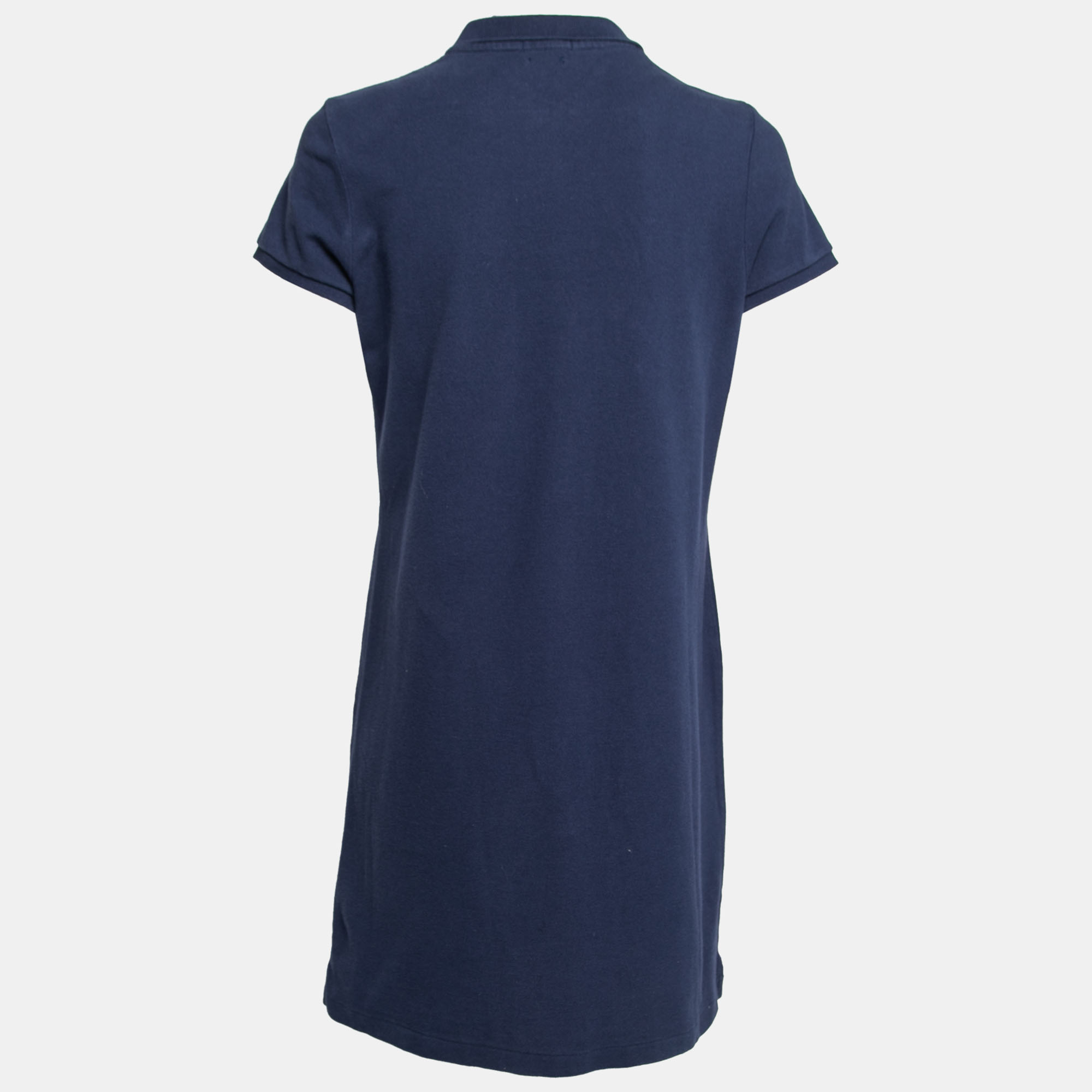 

Polo Ralph Lauren Navy Blue Cotton Mesh Mini Polo Dress