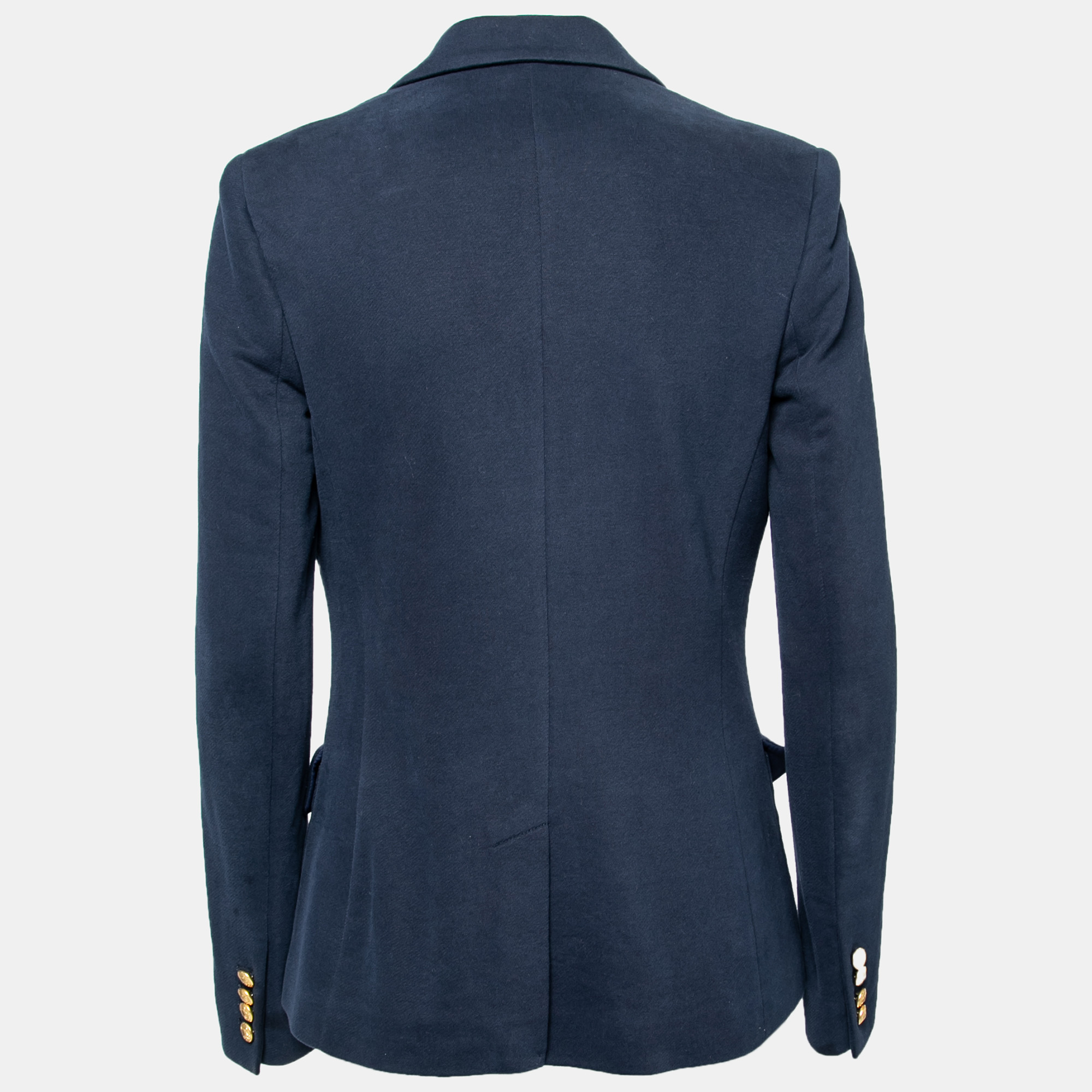 

Polo Ralph Lauren Navy Blue Cotton Crest Embroidered Blazer