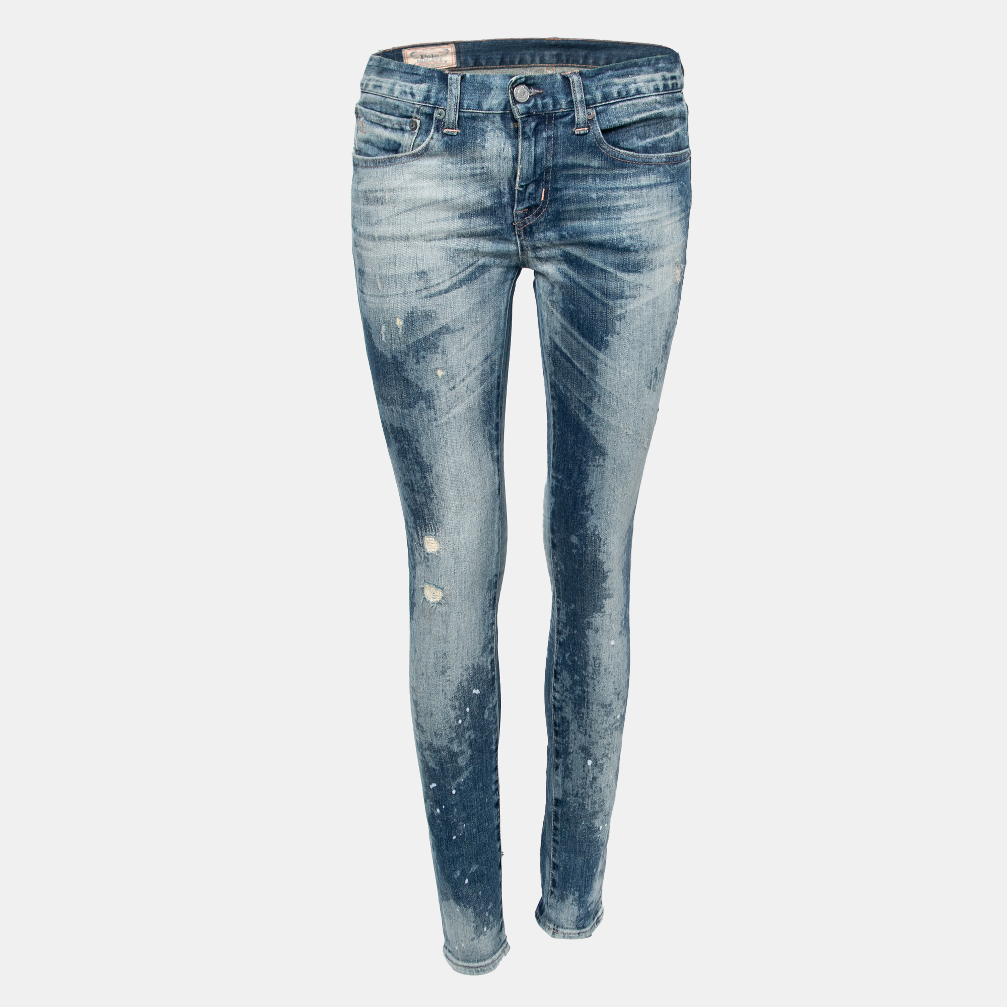 

Polo Ralph Lauren Blue Denim Distressed Jeans S Waist 28"