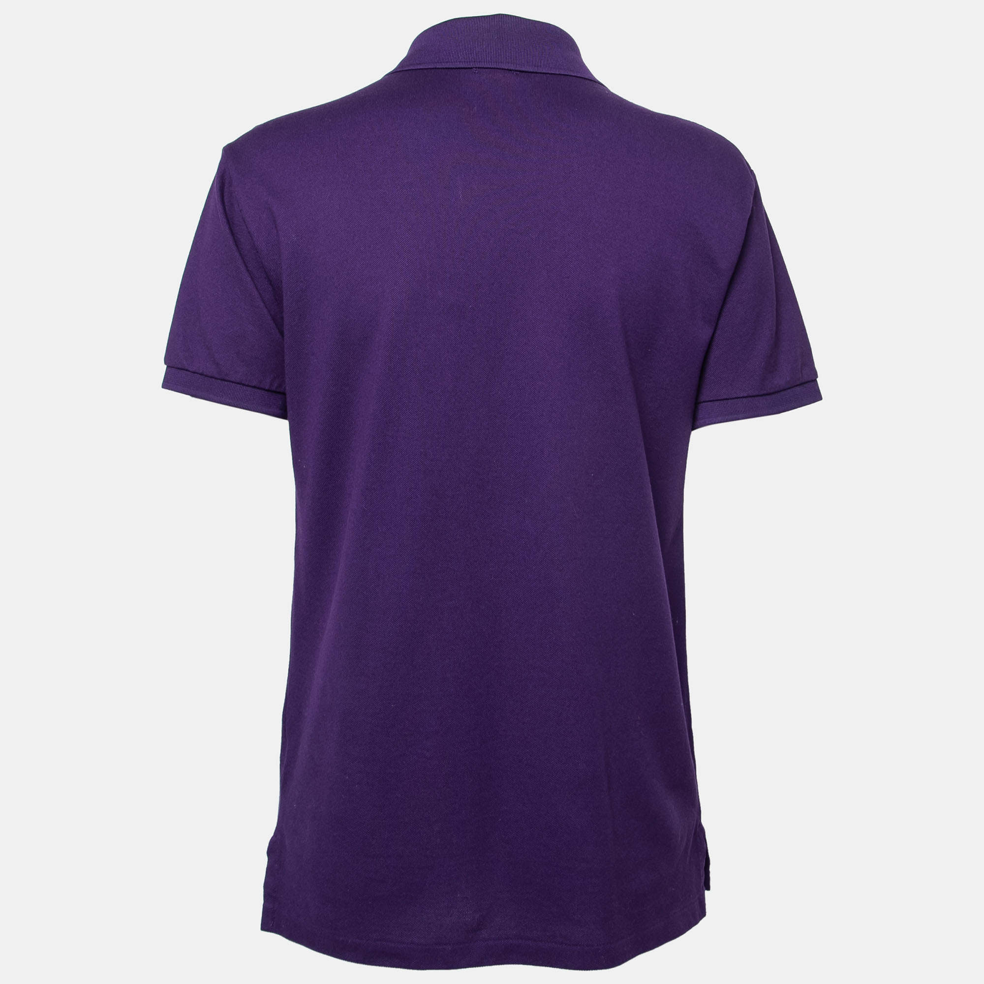 

Polo Ralph Lauren Purple Cotton Pique Slim Fit Polo T-Shirt