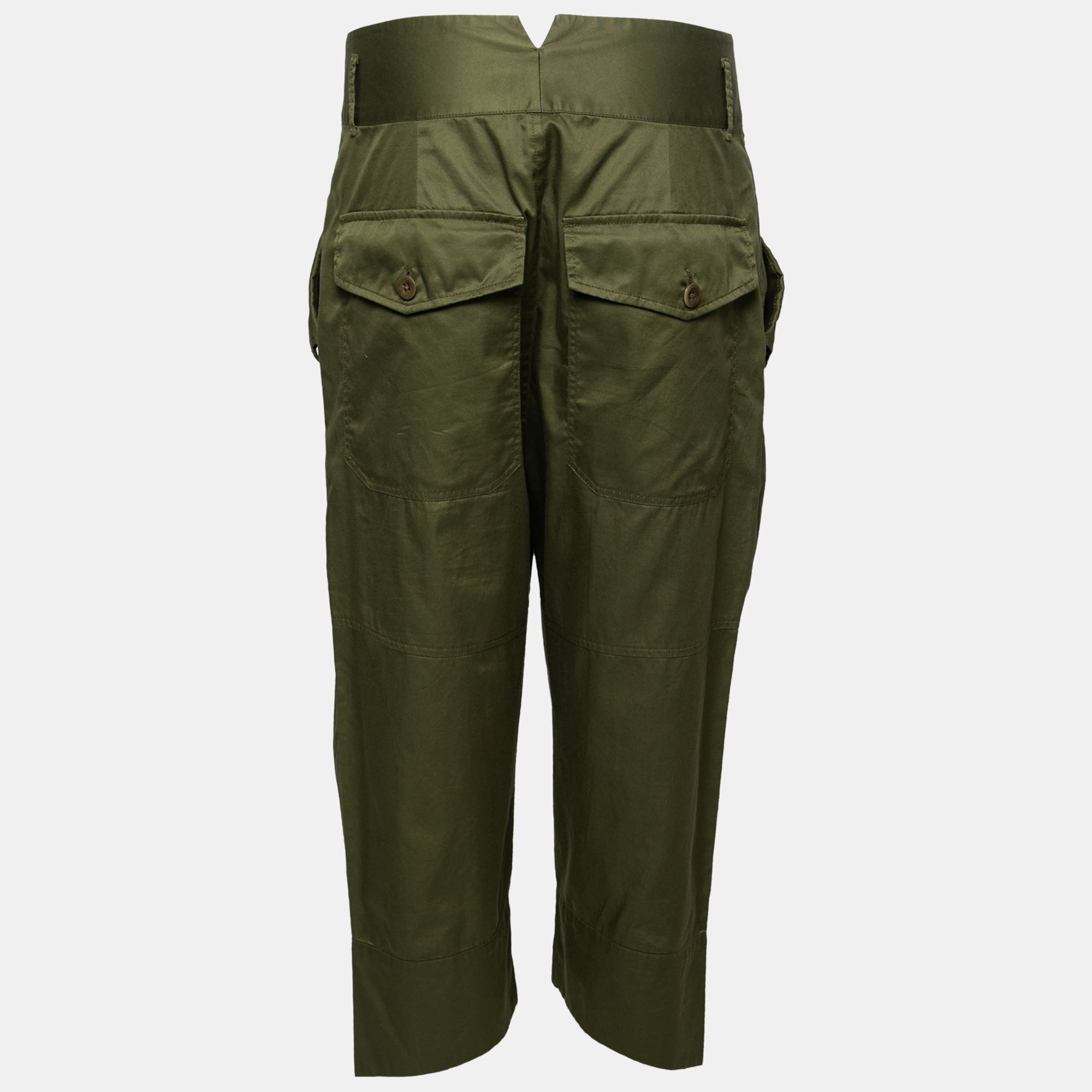 

Polo Ralph Lauren Olive Green Cotton Cropped Trousers
