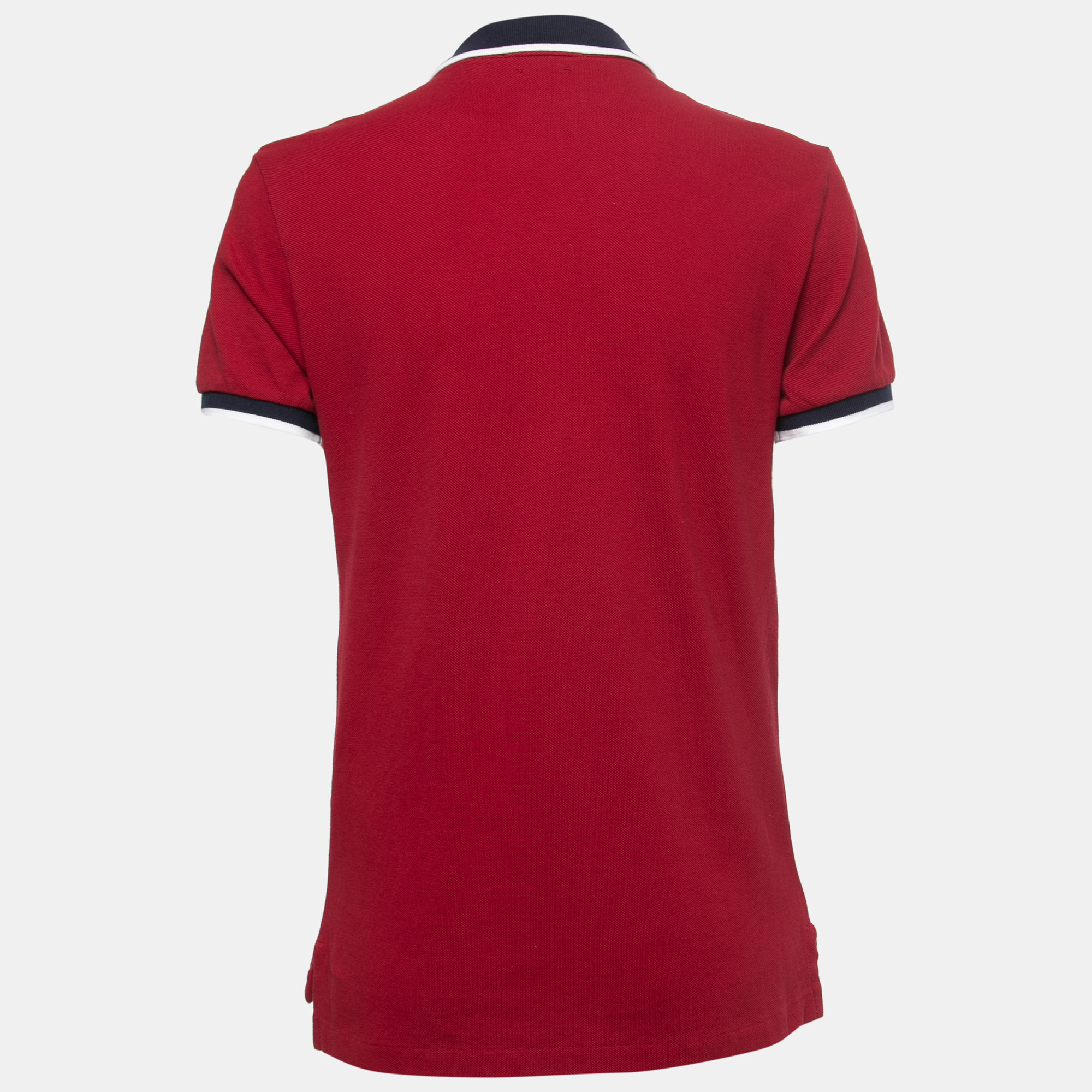 

Polo Ralph Lauren Red Cotton Teddy Embroidered Slim Fit Polo T-Shirt