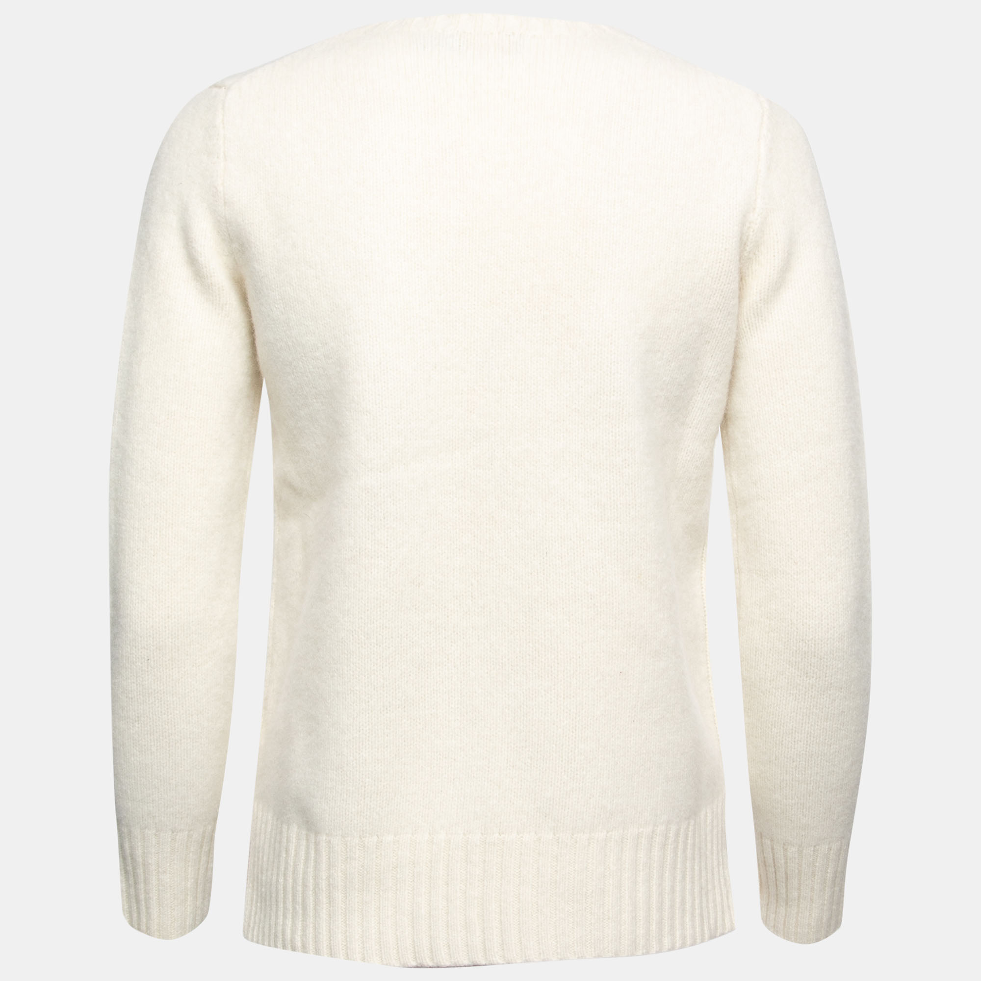 

Polo Ralph Lauren Ivory Bear Wool Knit Sweater, White