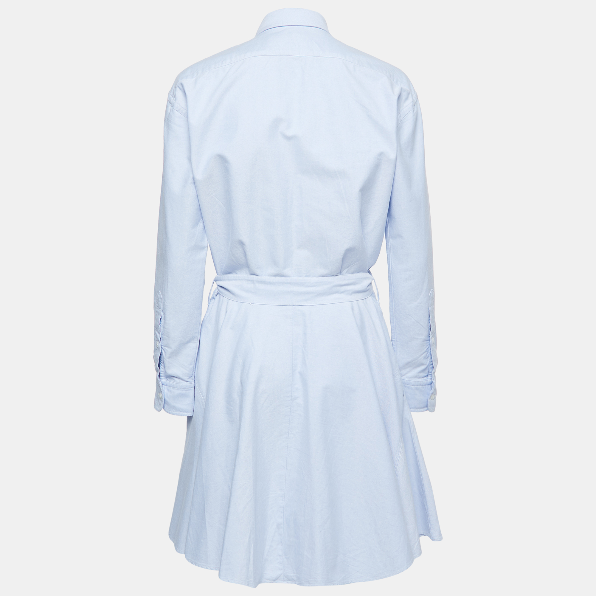 

Polo Ralph Lauren Light Blue Cotton Belted Shirt Dress