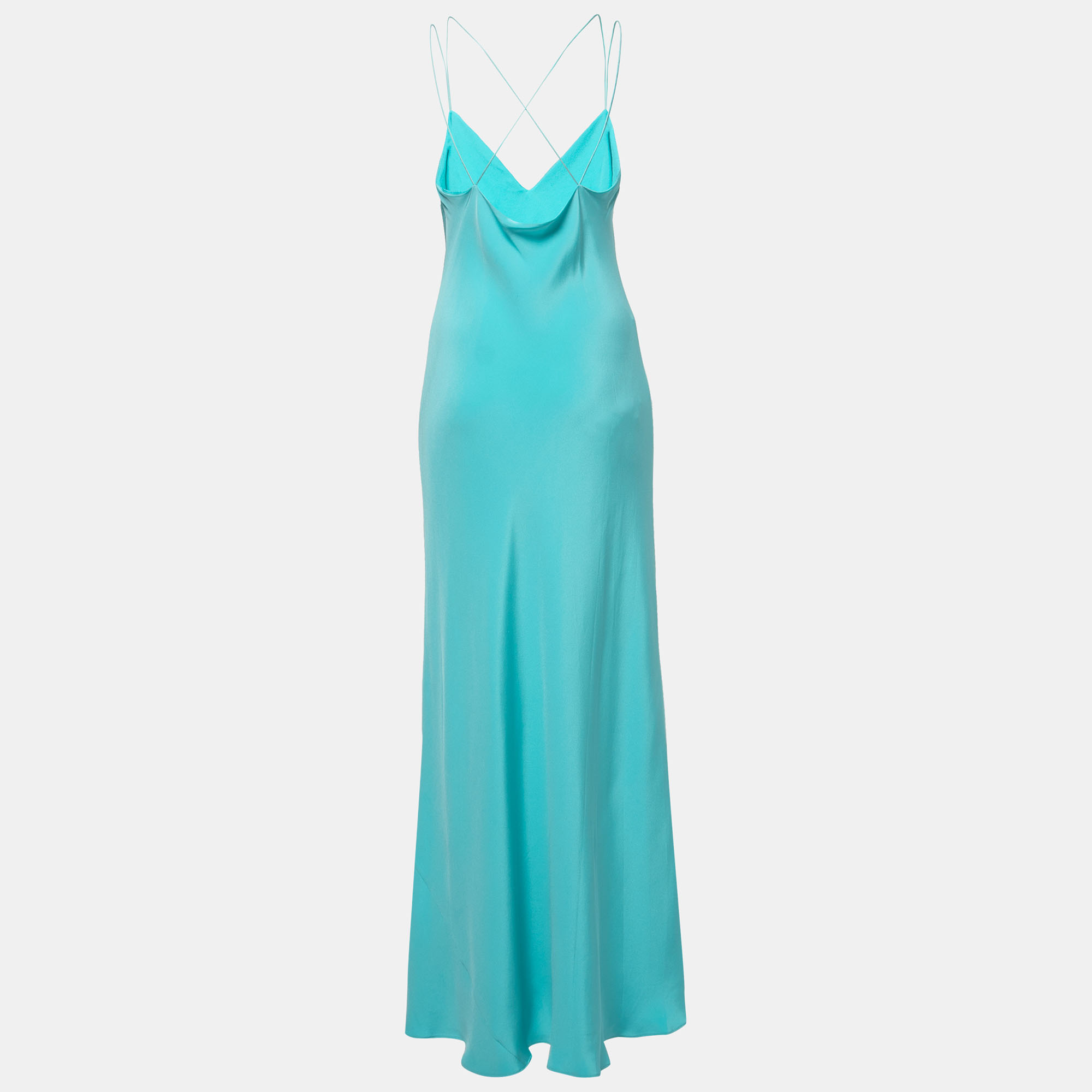 

Polo Ralph Lauren Light Blue Chiffon Silk Slip Dress