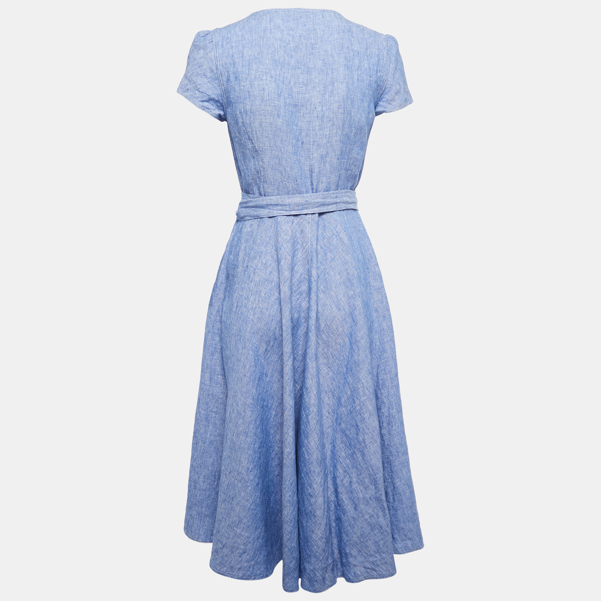 

Polo Ralph Lauren Blue Linen Wrap Dress