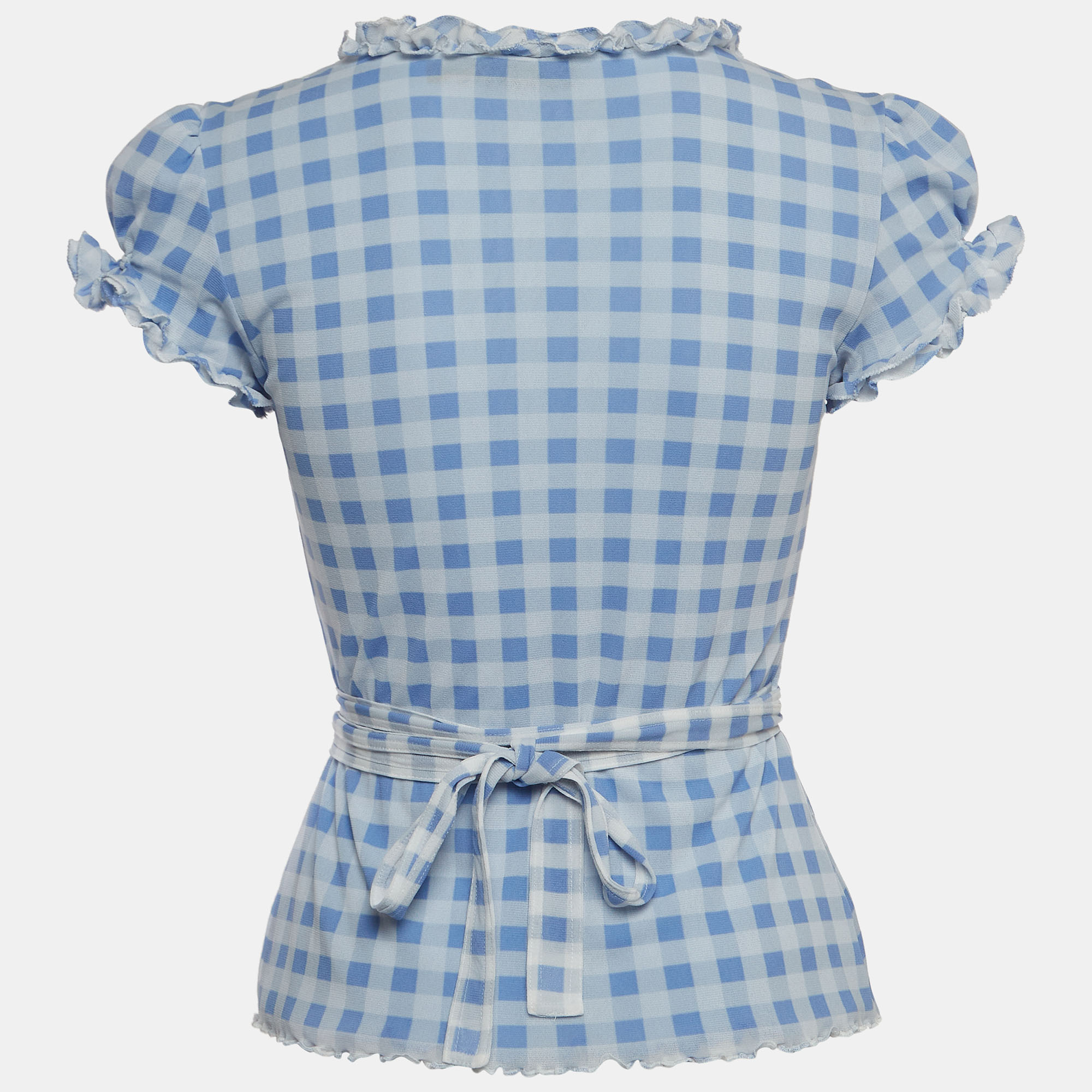 

Polo Ralph Lauren Blue Striped Nylon Wrap Top