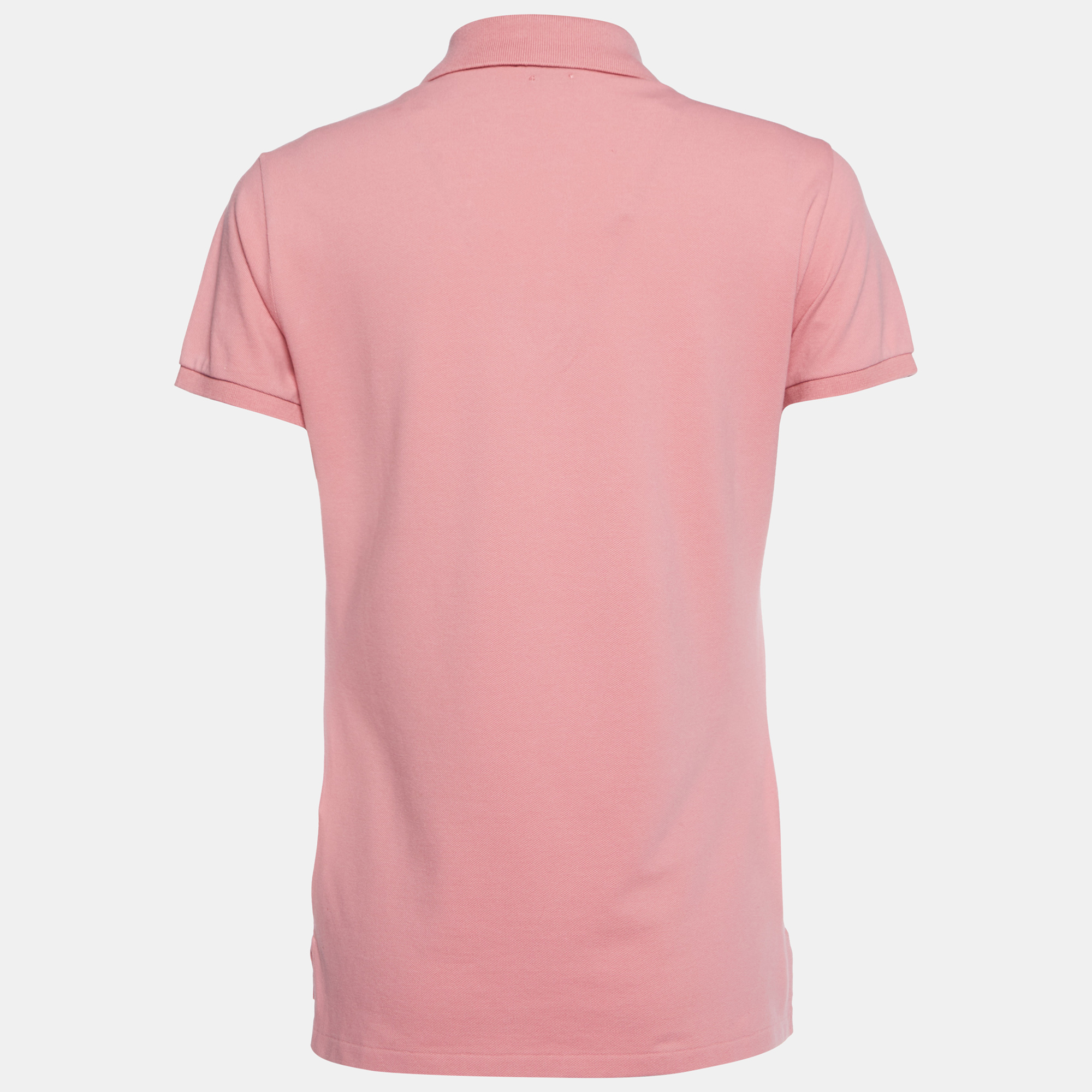 Polo Ralph Lauren Pink Cotton Pique Slim Fit Polo T-Shirt M 