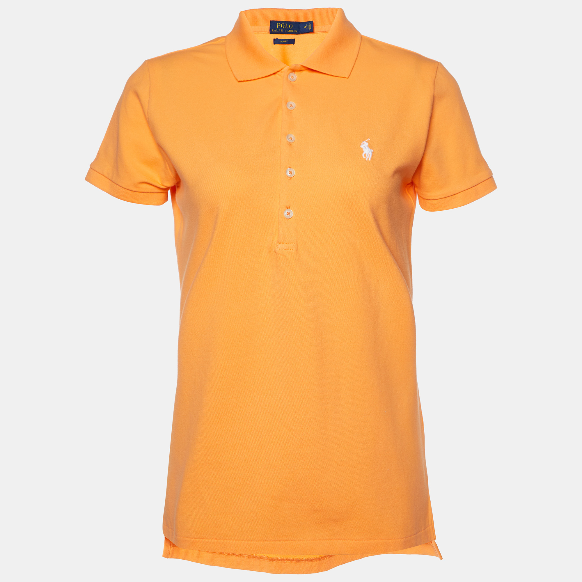 

Polo Ralph Lauren Orange Stretch Cotton Slim Fit Polo T-Shirt M