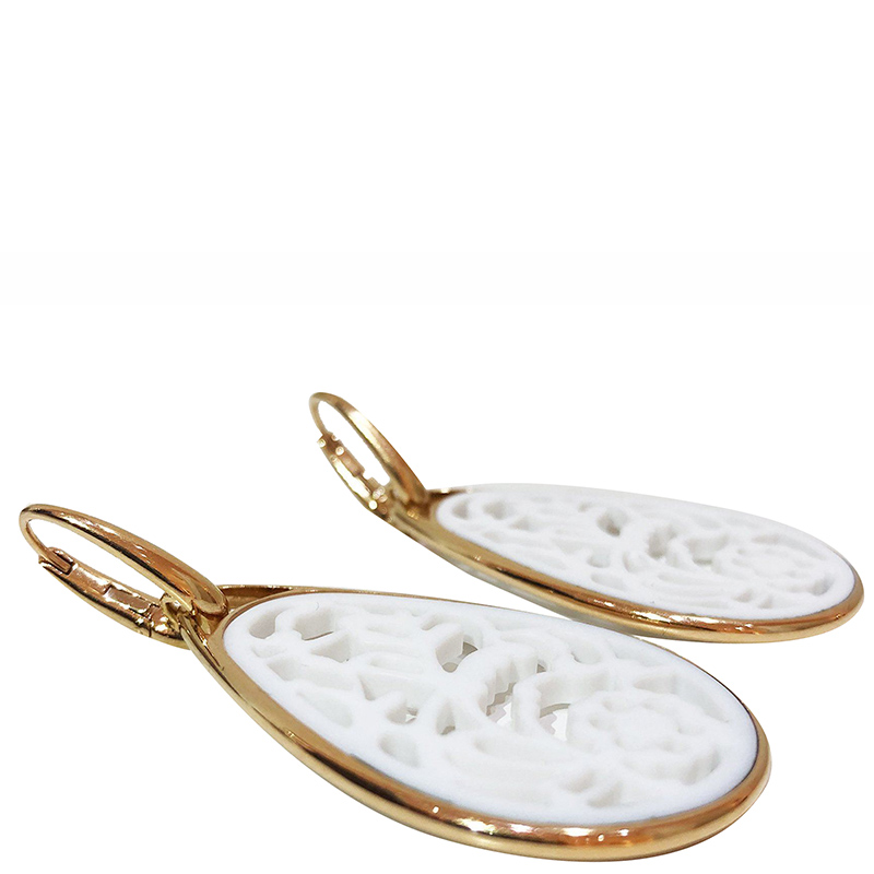 

Pomellato White Agate 18K Rose Gold Earrings