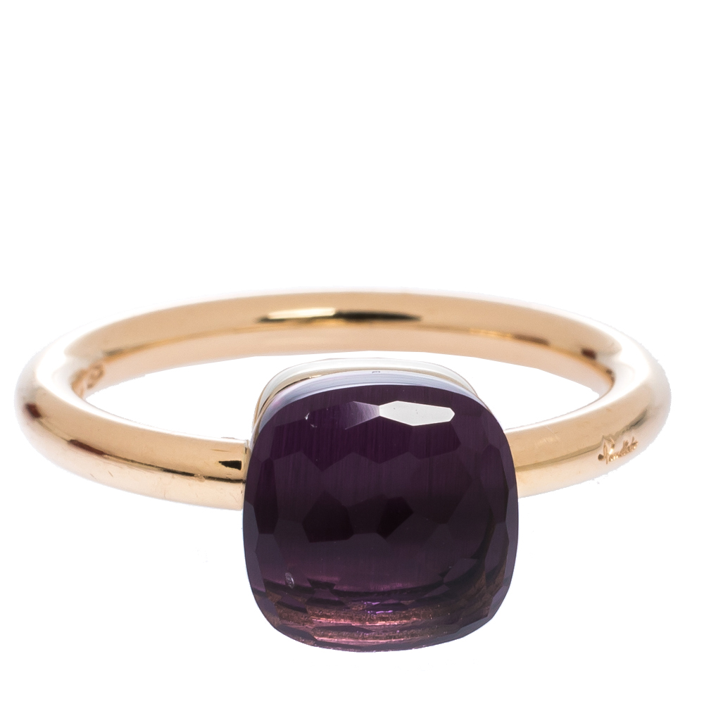 

Pomellato Nudo Amethyst 18K Rose Gold Ring Size