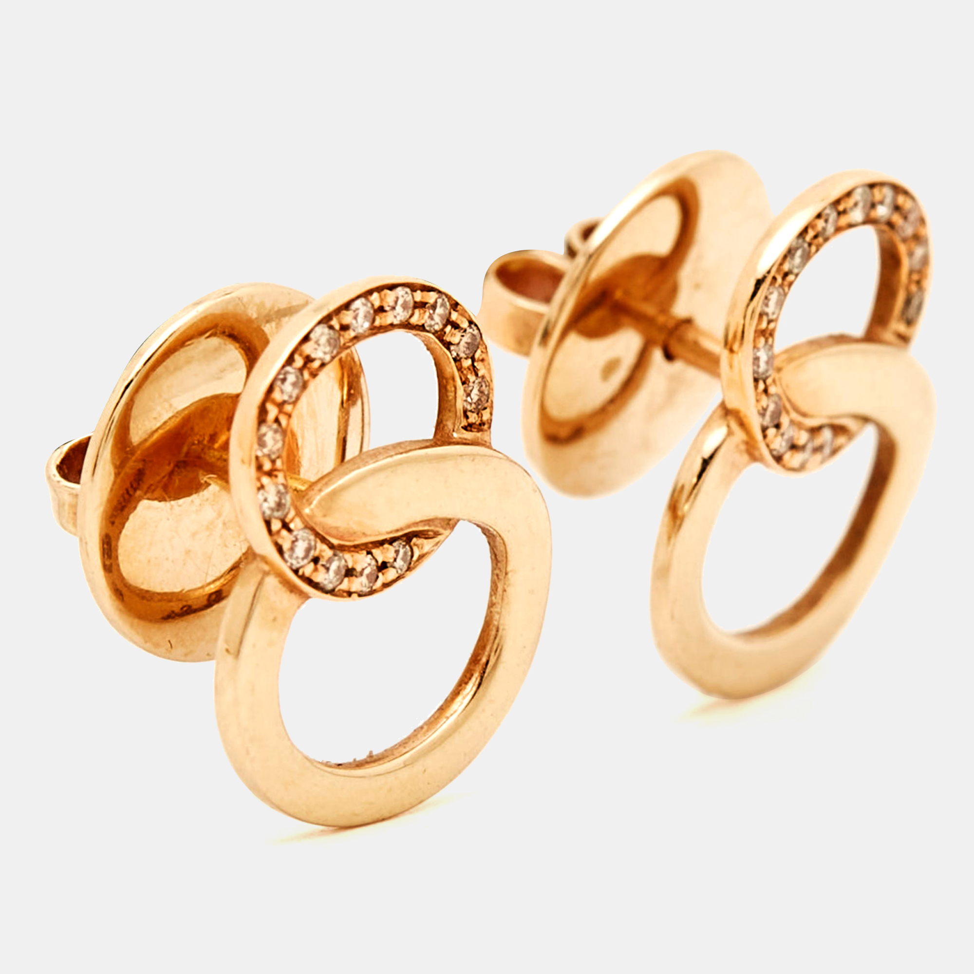 

Pomellato Brera Diamonds 18k Rose Gold Earrings