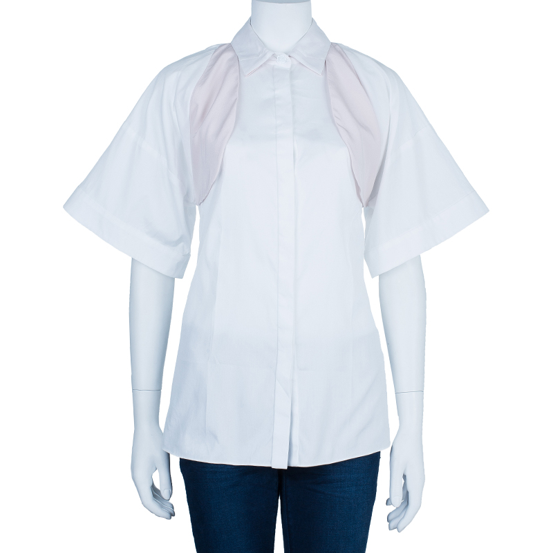 

Prabal Gurung Oversized Button Shirt Top, White