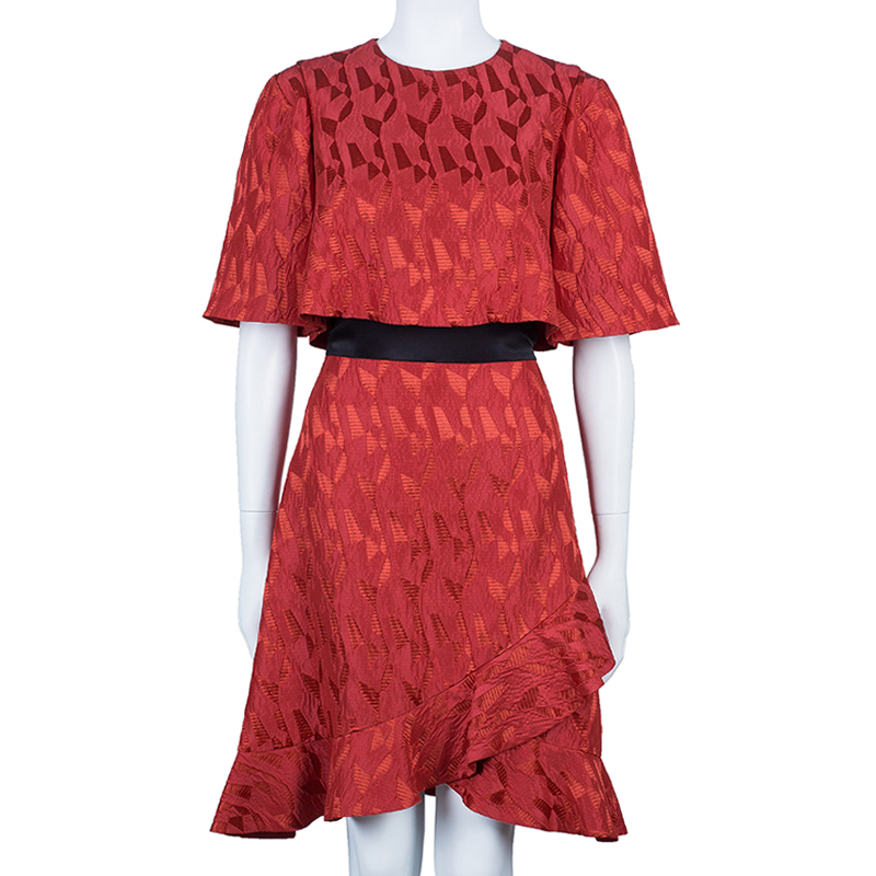

Prabal Gurung Red Short Sleeve Dress