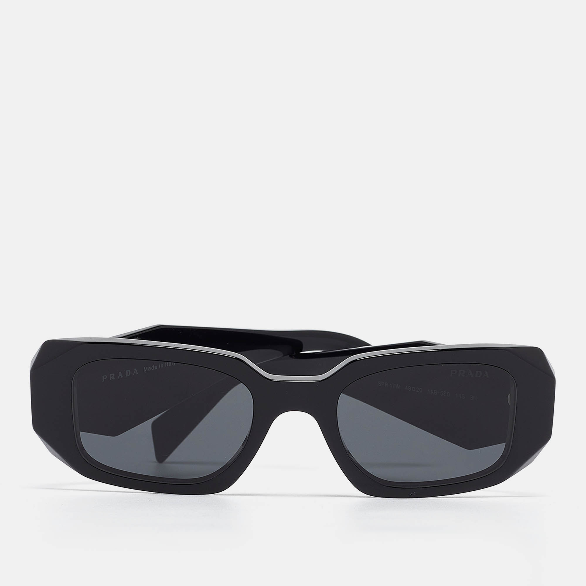 

Prada Black SPR17W Symbole Rectangle Sunglasses