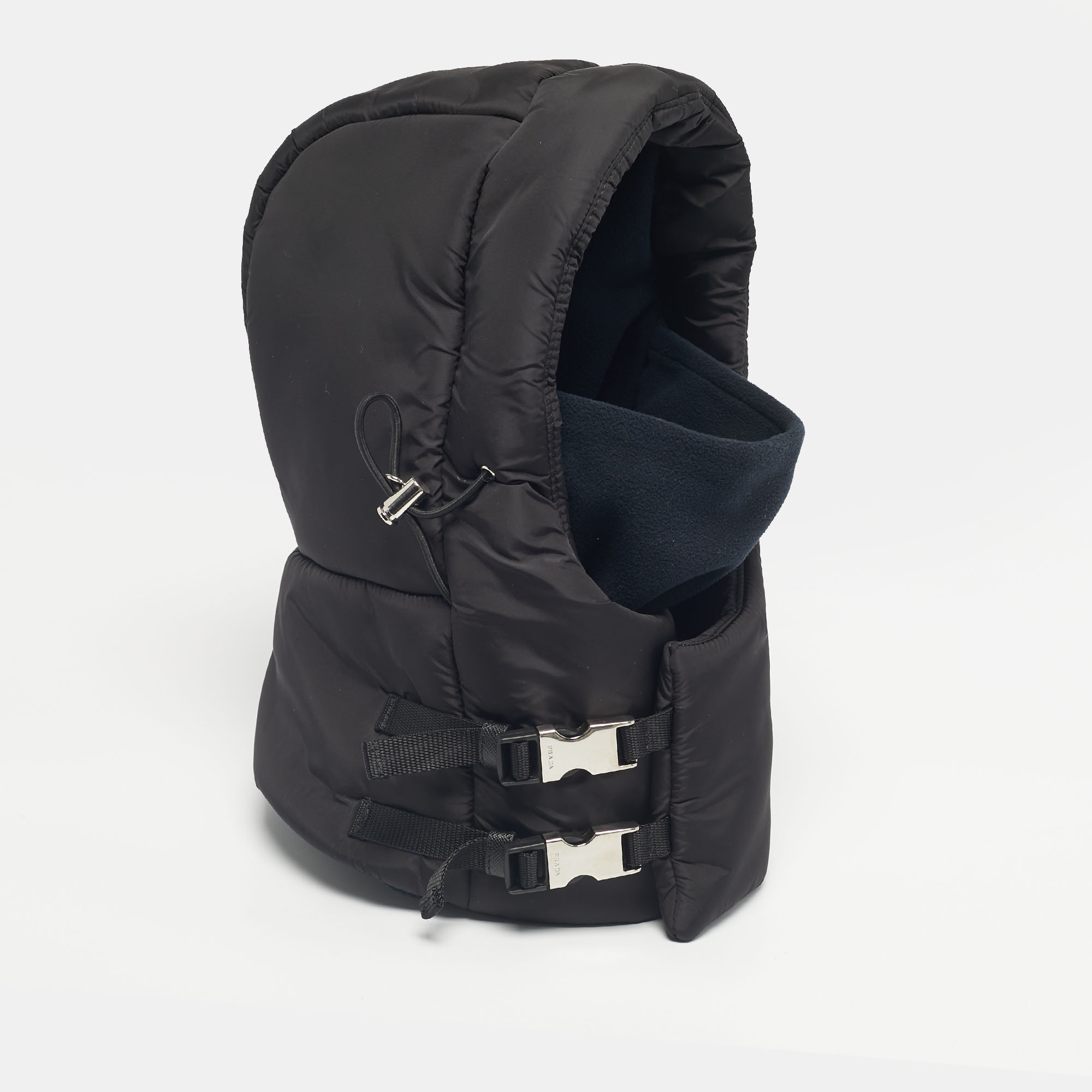 

Prada Black Nylon Buckle Detail Balaclava M