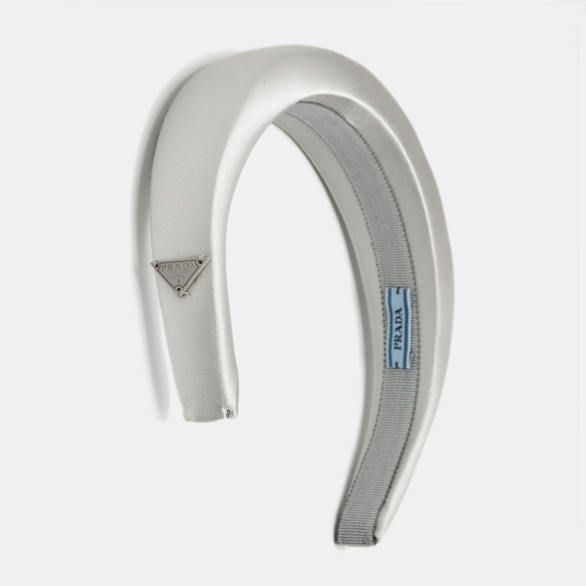 

Prada Silver Satin Headband