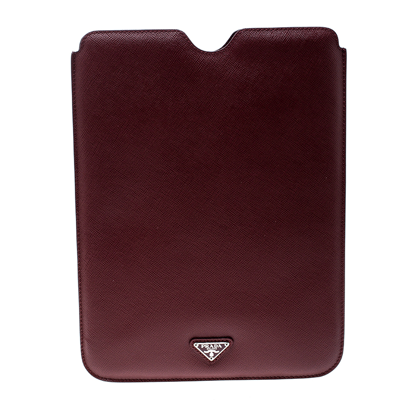 Prada Red Saffiano Leather iPad Case