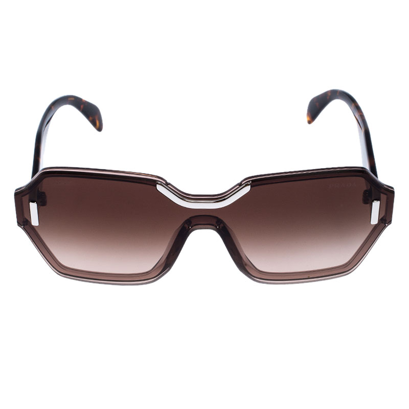 

Prada Tortoiseshell/Brown Gradient SPR 15T Hide Geometric Sunglasses