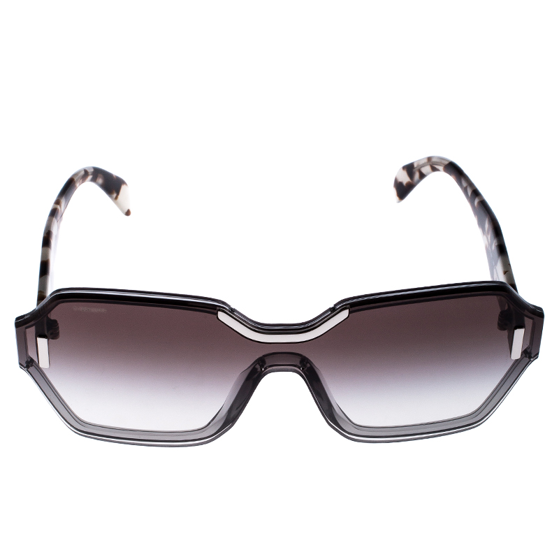 

Prada Tortoiseshell/Grey Gradient SPR 15T Hide Geometric Sunglasses