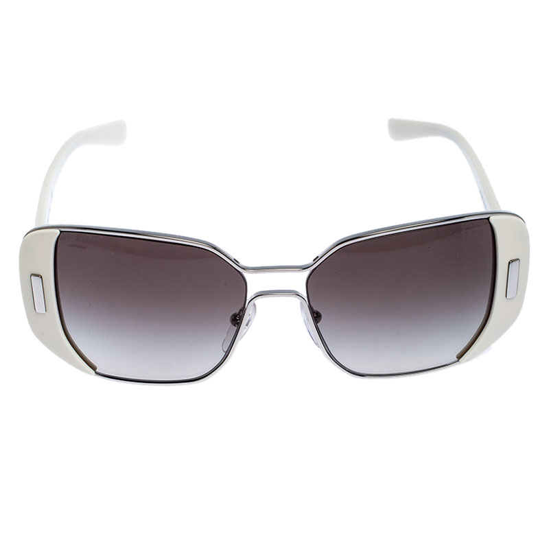 

Prada Ivory/Black Gradient SPR 59S Square Sunglasses, White