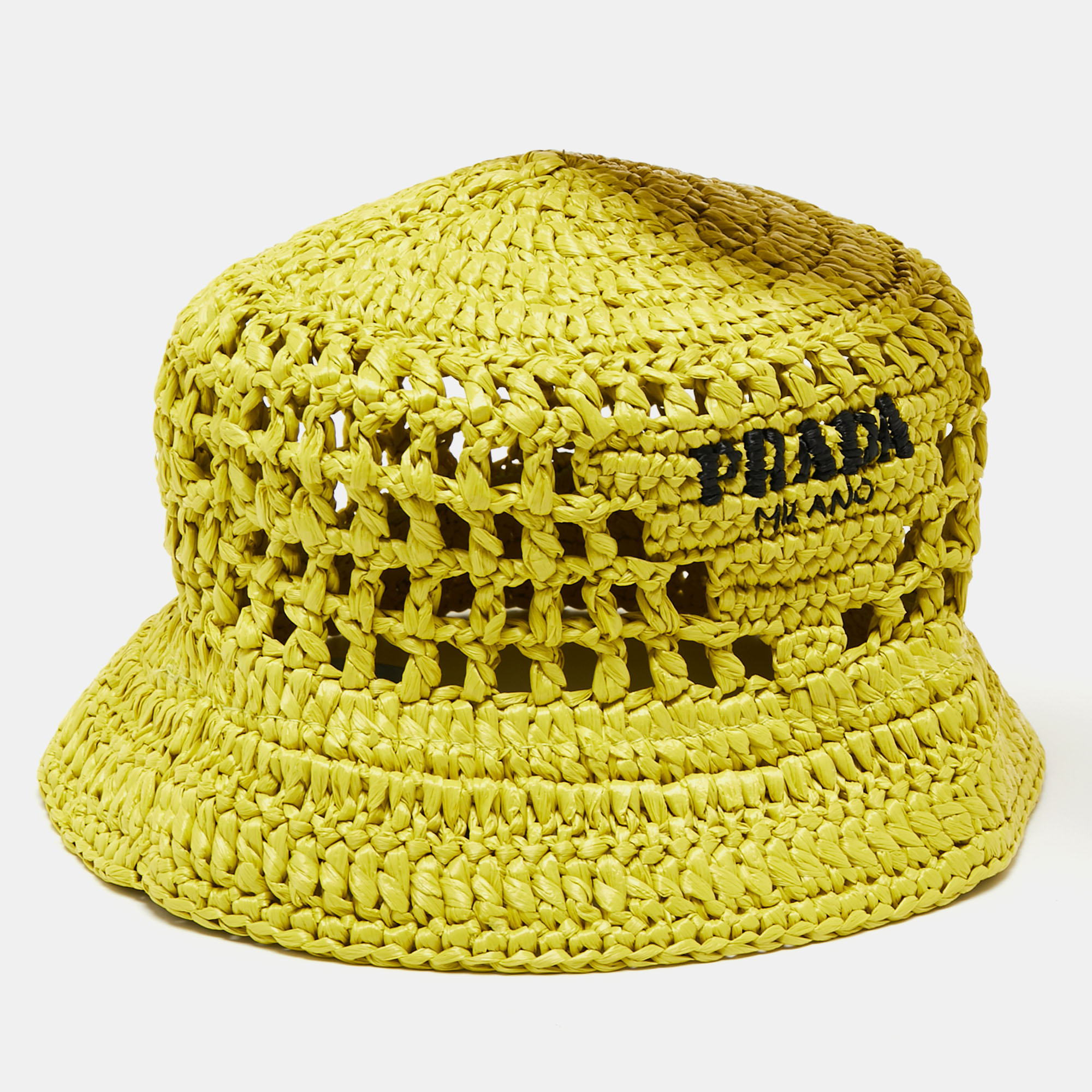 

Prada Green Crochet Bucket Hat