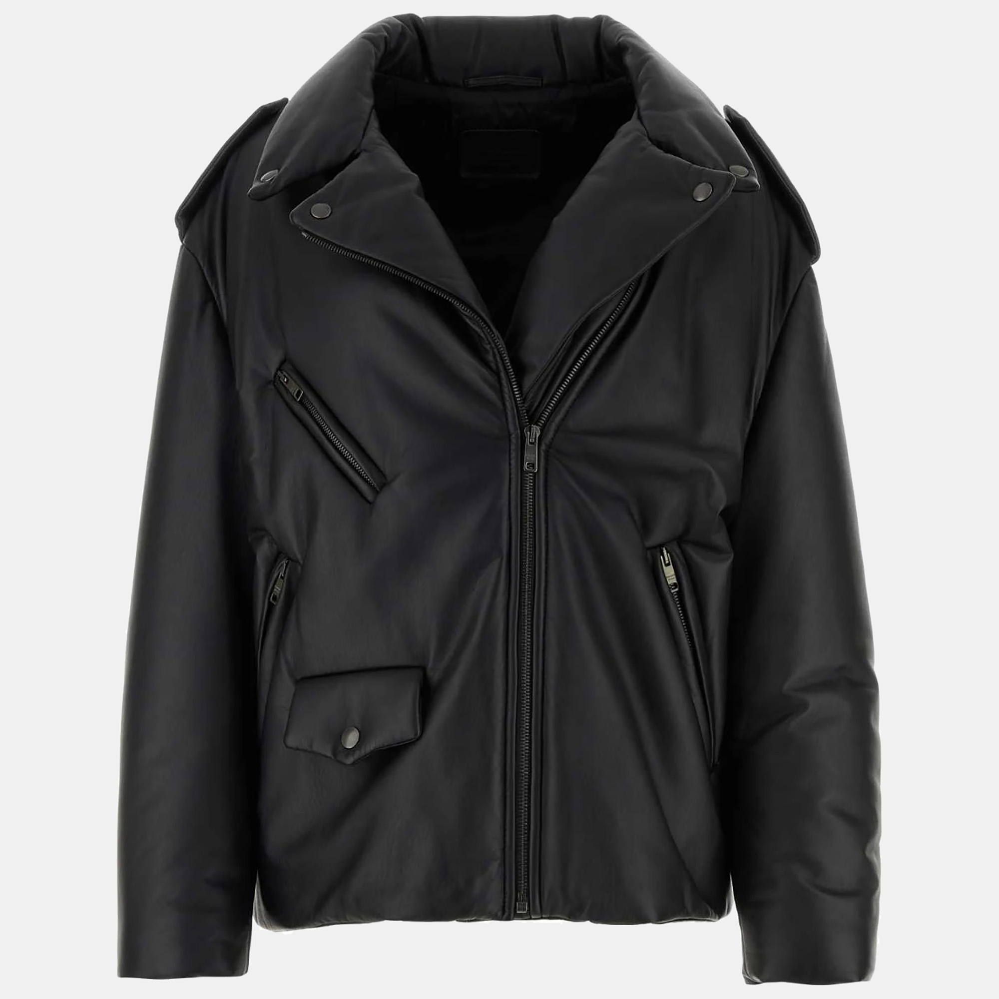 

Prada Leather Padded Jacket Nero, Black