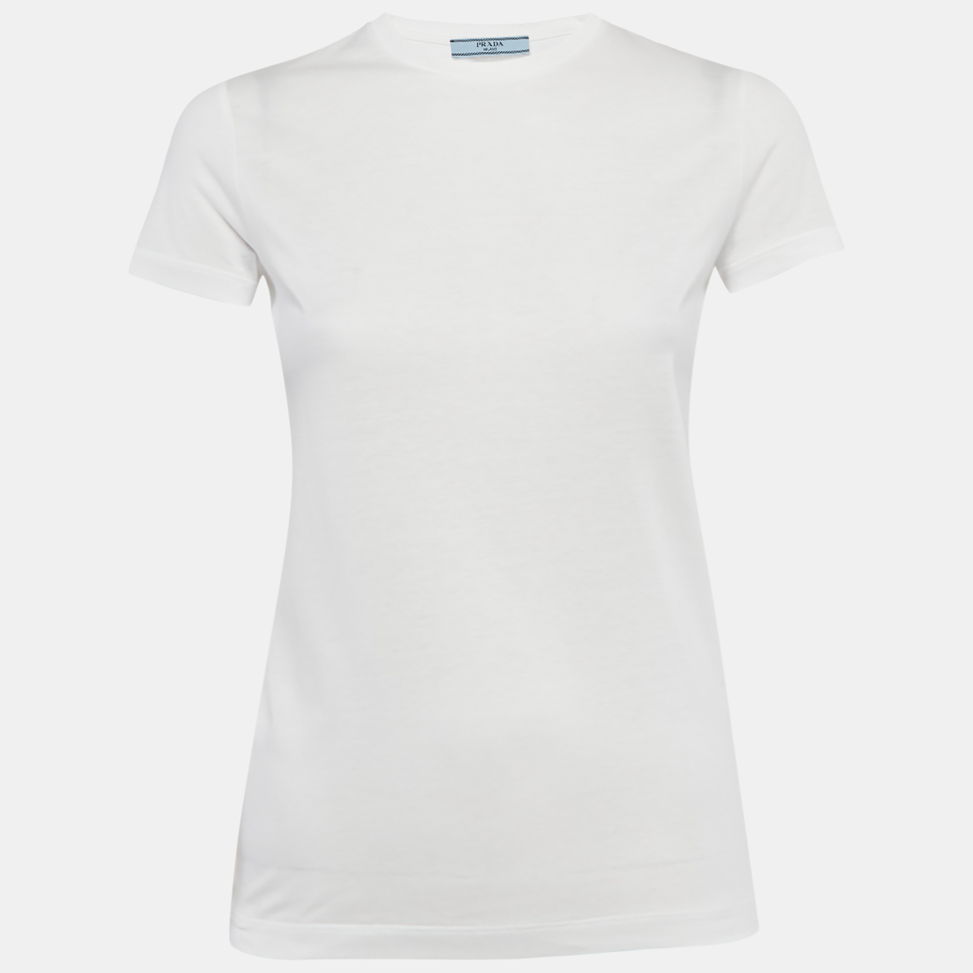 

Prada White Jersey Crew Neck T-Shirt XS