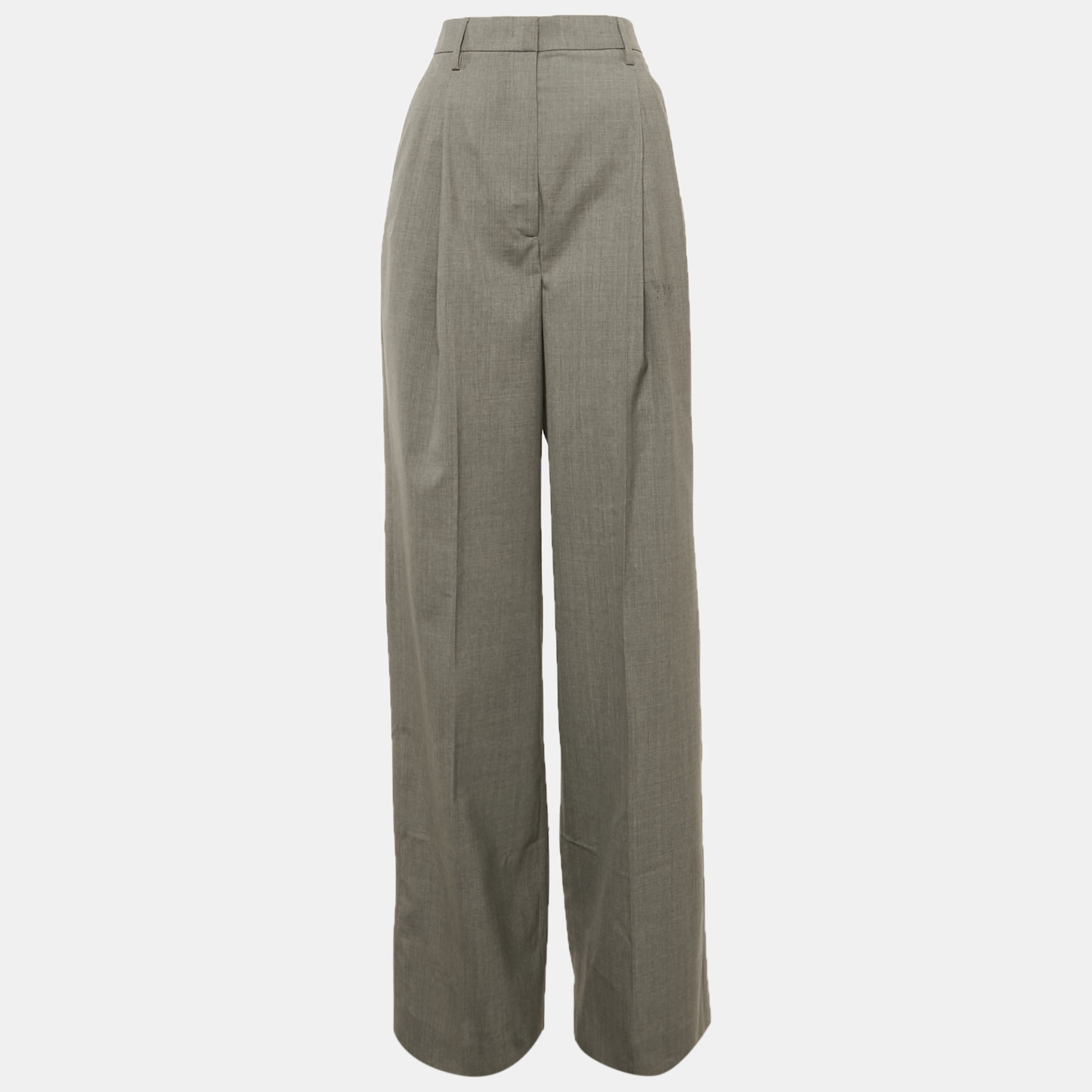 

Prada Grey Wool Pleated Formal Trousers XS