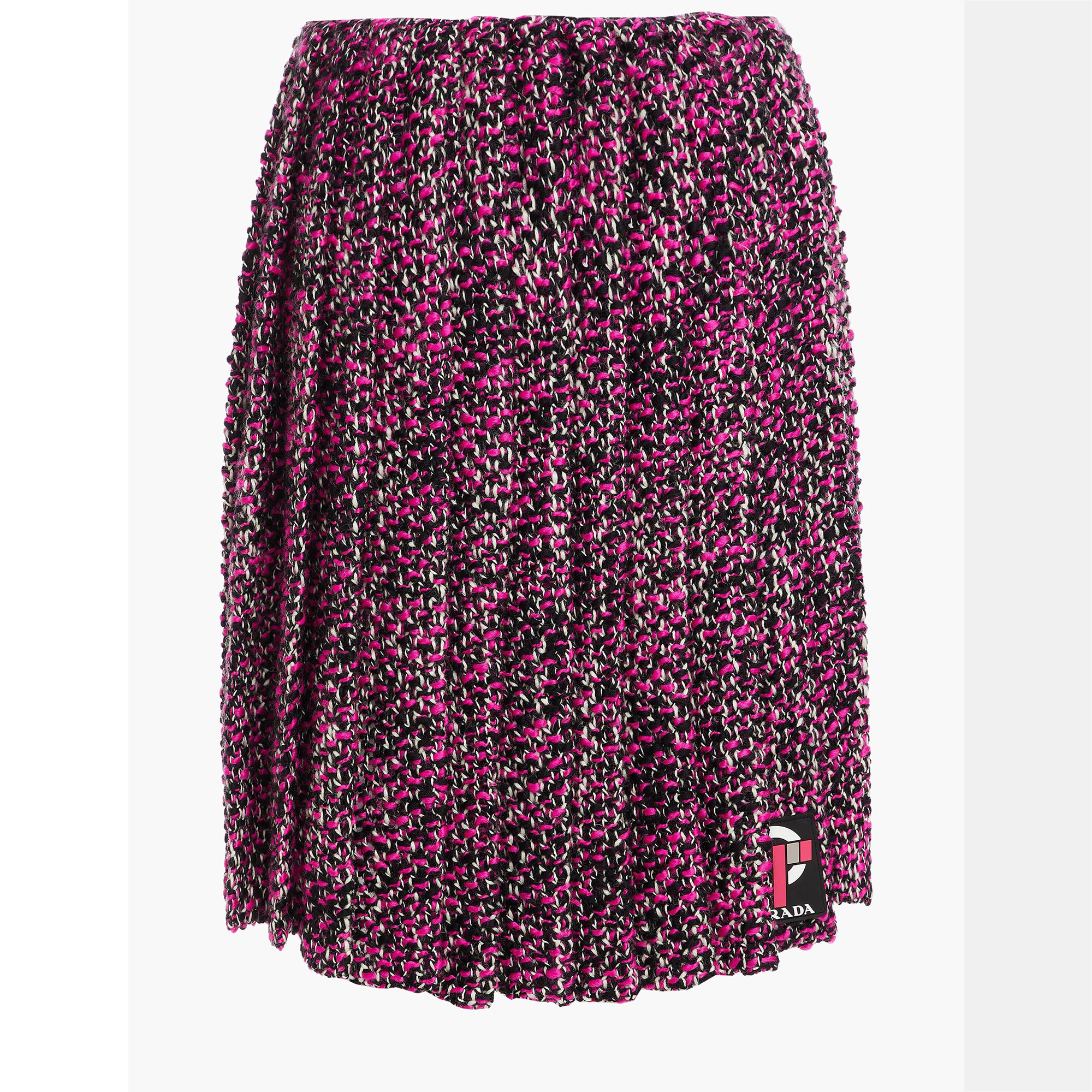 Pre-owned Prada Virgin Wool Knee Length Skirts 44 In Purple