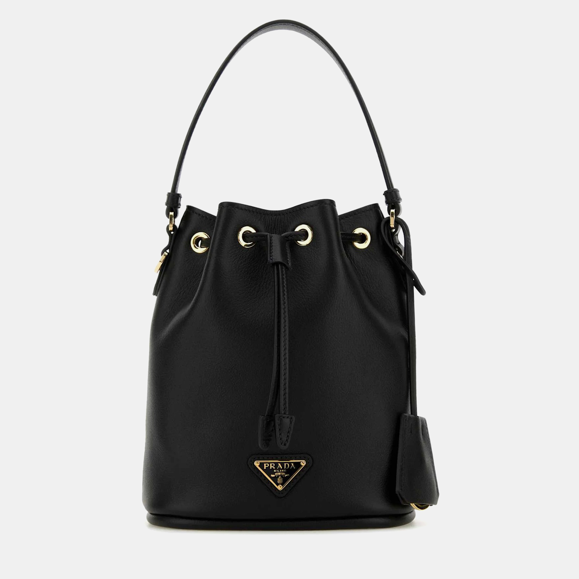 

Prada Black Leather Re-edition 1978 Bucket Bag